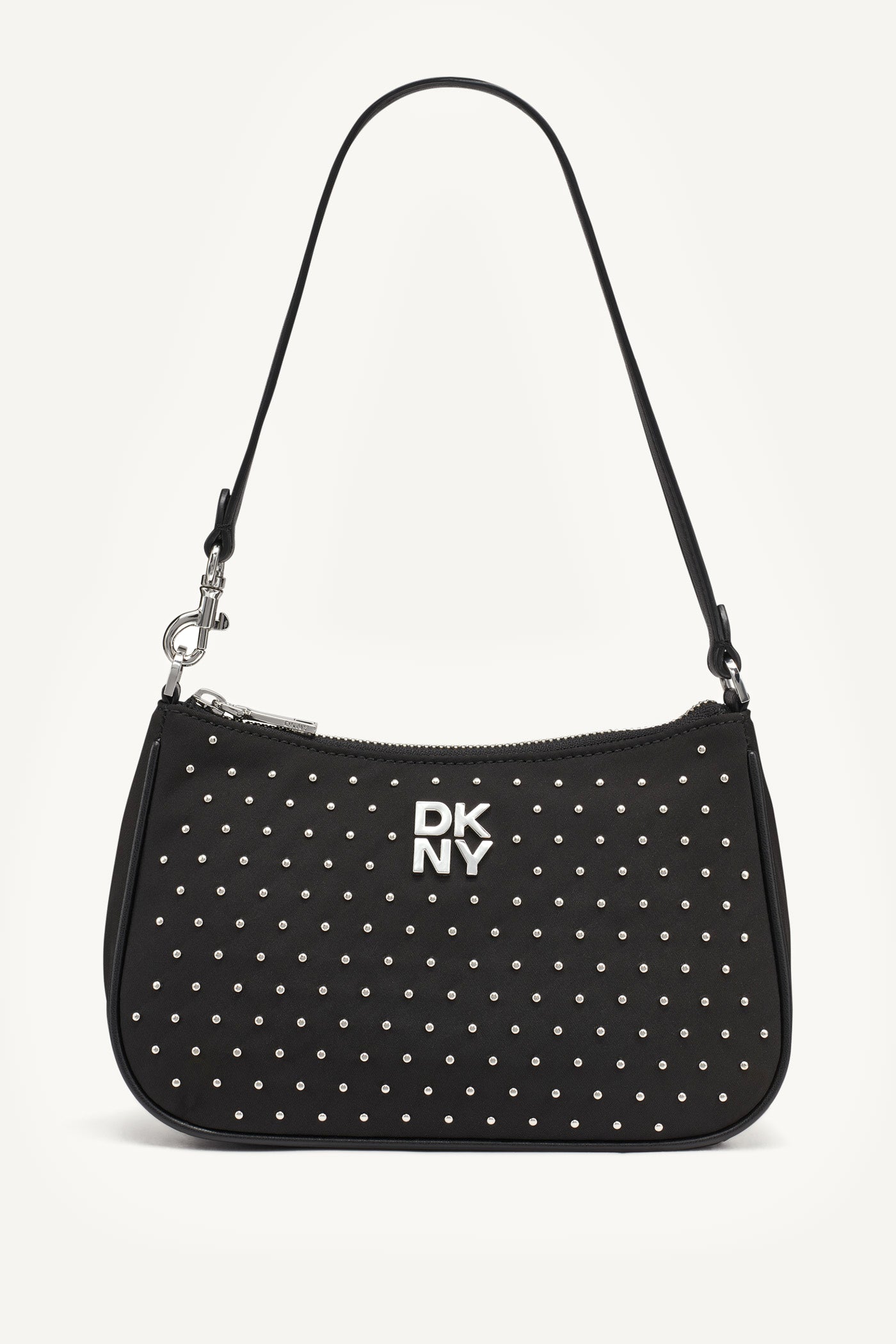 BLACK/SILVER JENNY SHOULDER BAG, FRONT VIEW | Bags