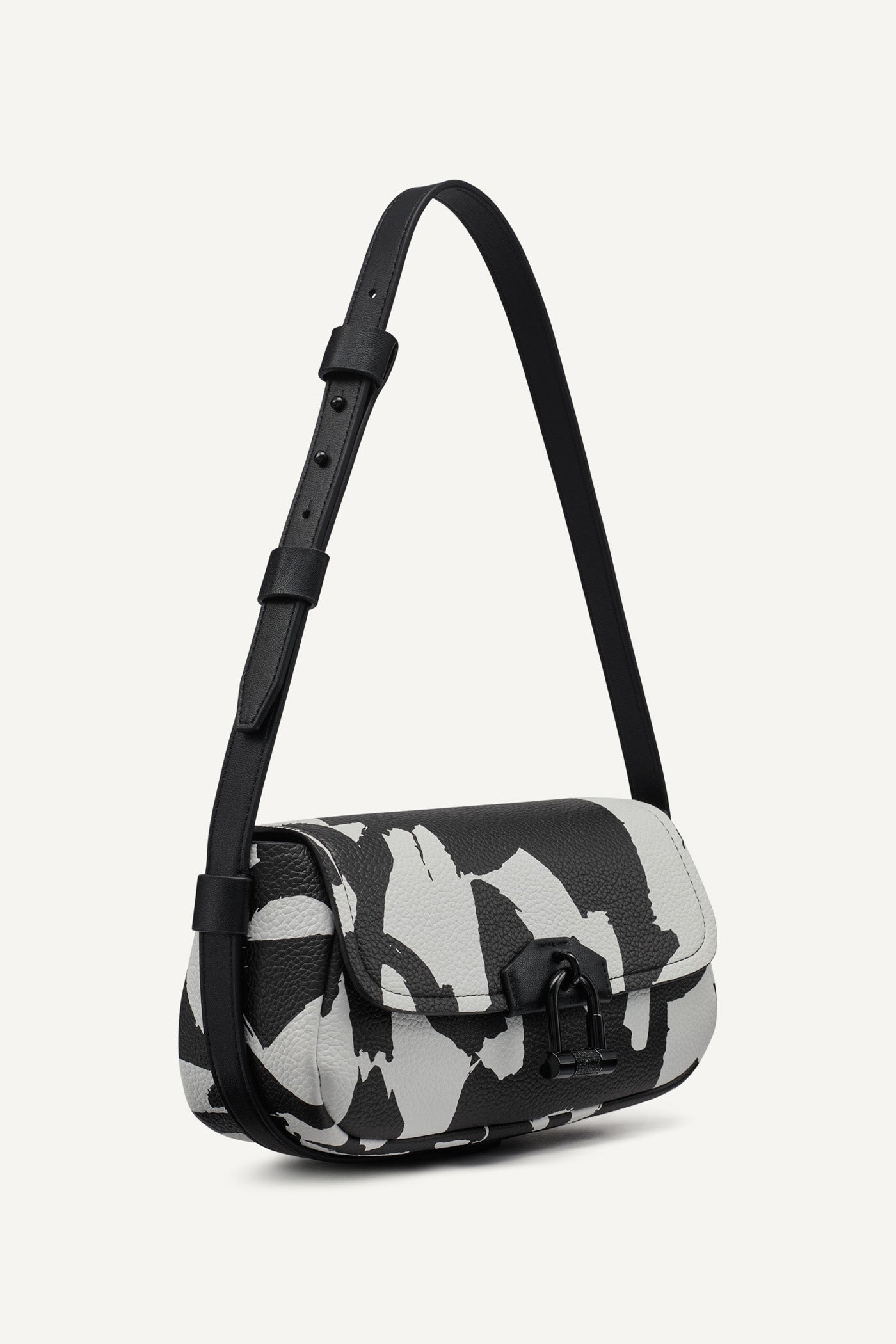 Optic White/Black KARLIE BAGUETTE, BACK VIEW | Bags