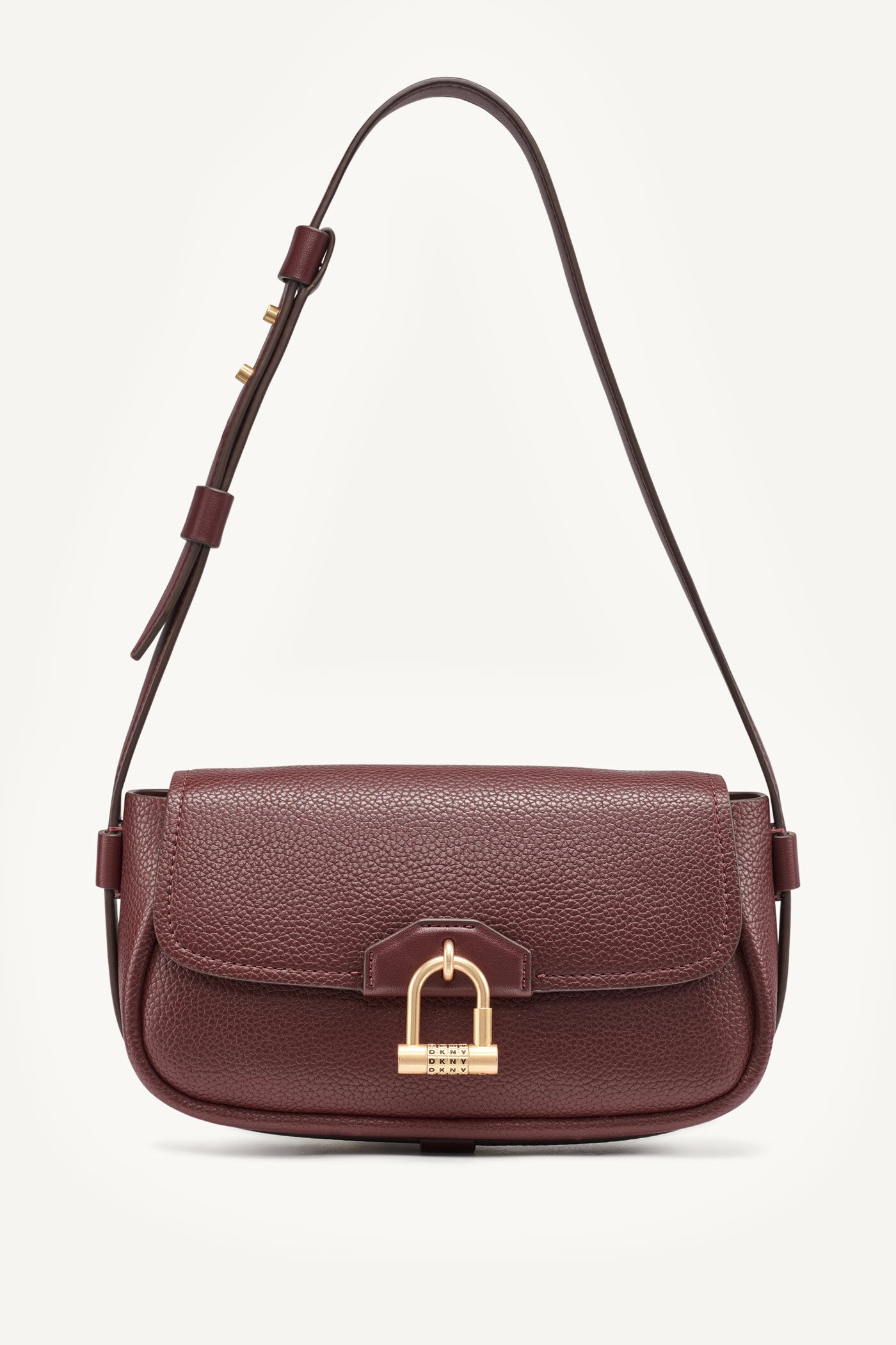 Aged Wine KARLIE BAGUETTE, FRONT VIEW | DKNY Promo