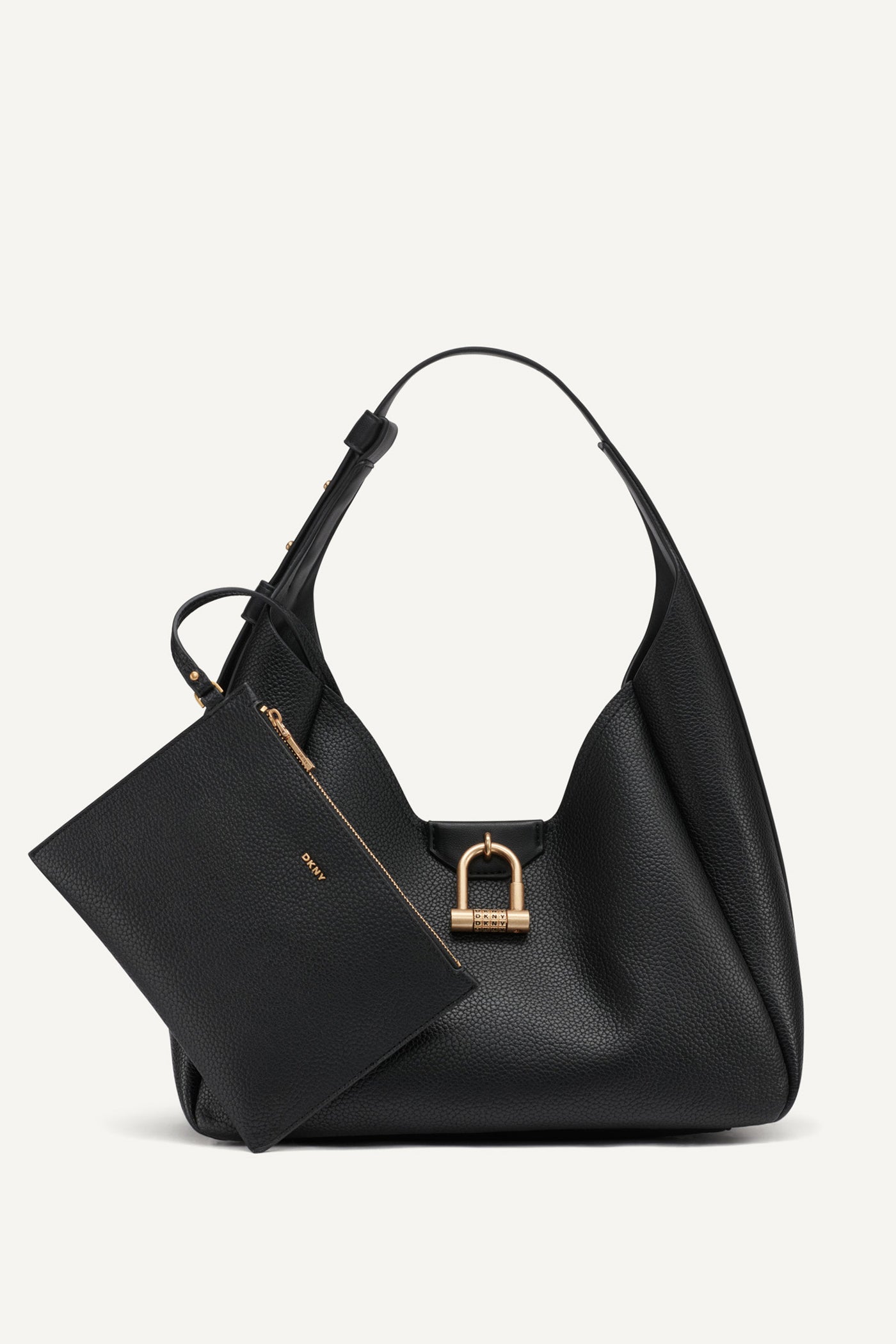 Black KARLIE HOBO, FRONT VIEW | Shoulder & Hobo Bags