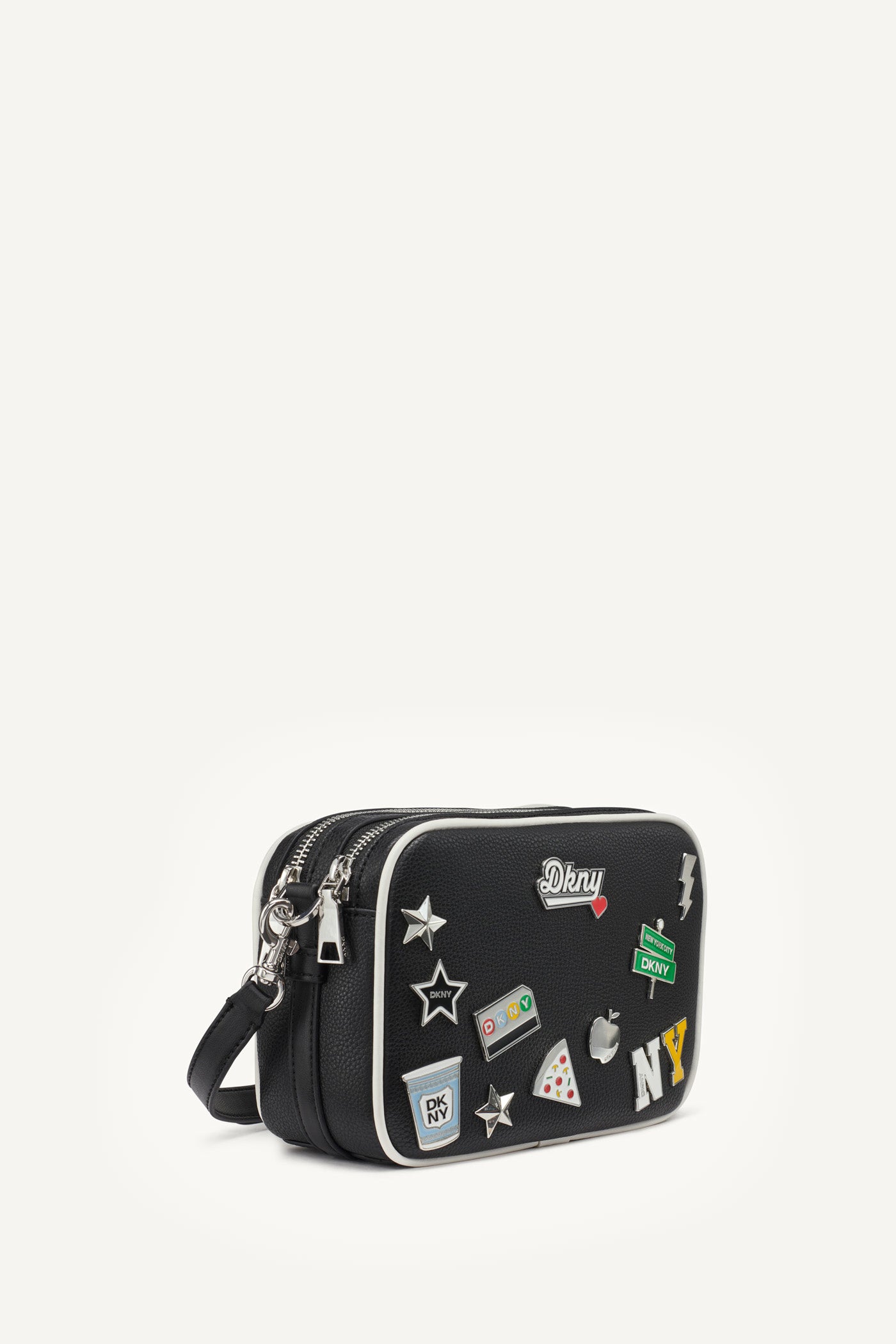 BLACK/MARSHMALLOW NELL CAMERA BAG, BACK VIEW | Crossbody Bags