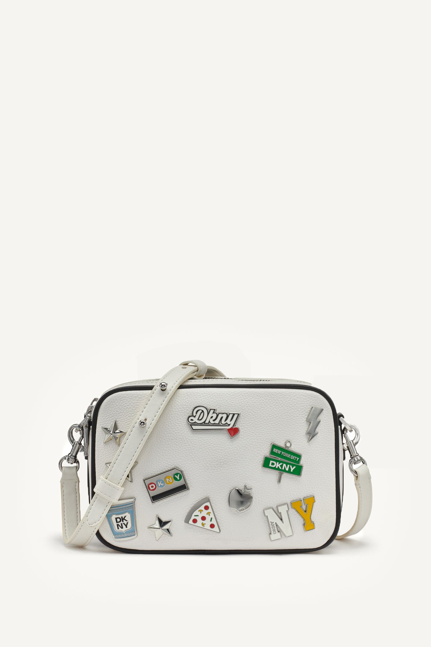 MARSHMALLOW/BLACK NELL CAMERA BAG, FRONT VIEW | Crossbody Bags