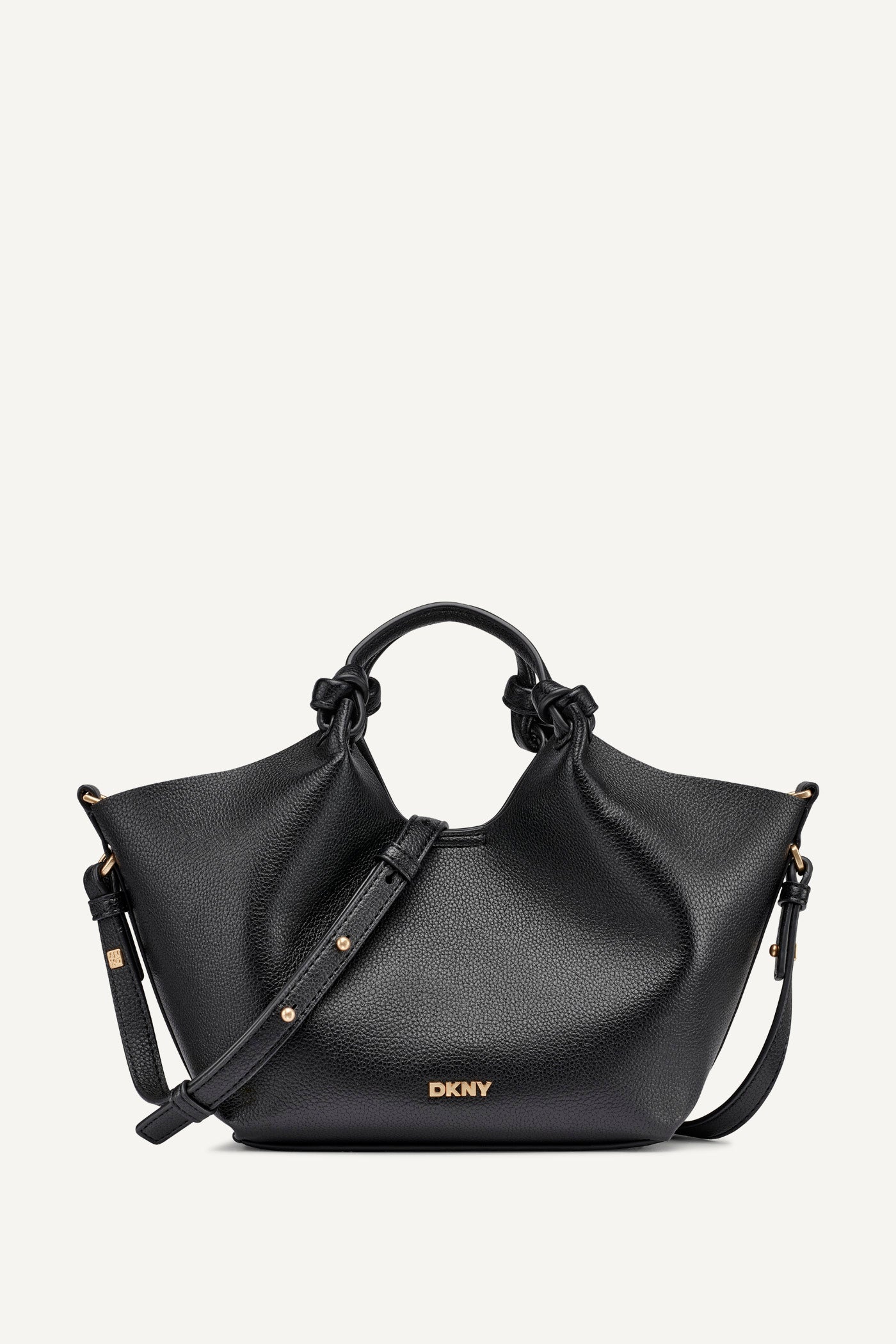 BLACK/GOLD PAULA SMALL COMMUTER TOTE, FRONT VIEW | Bags