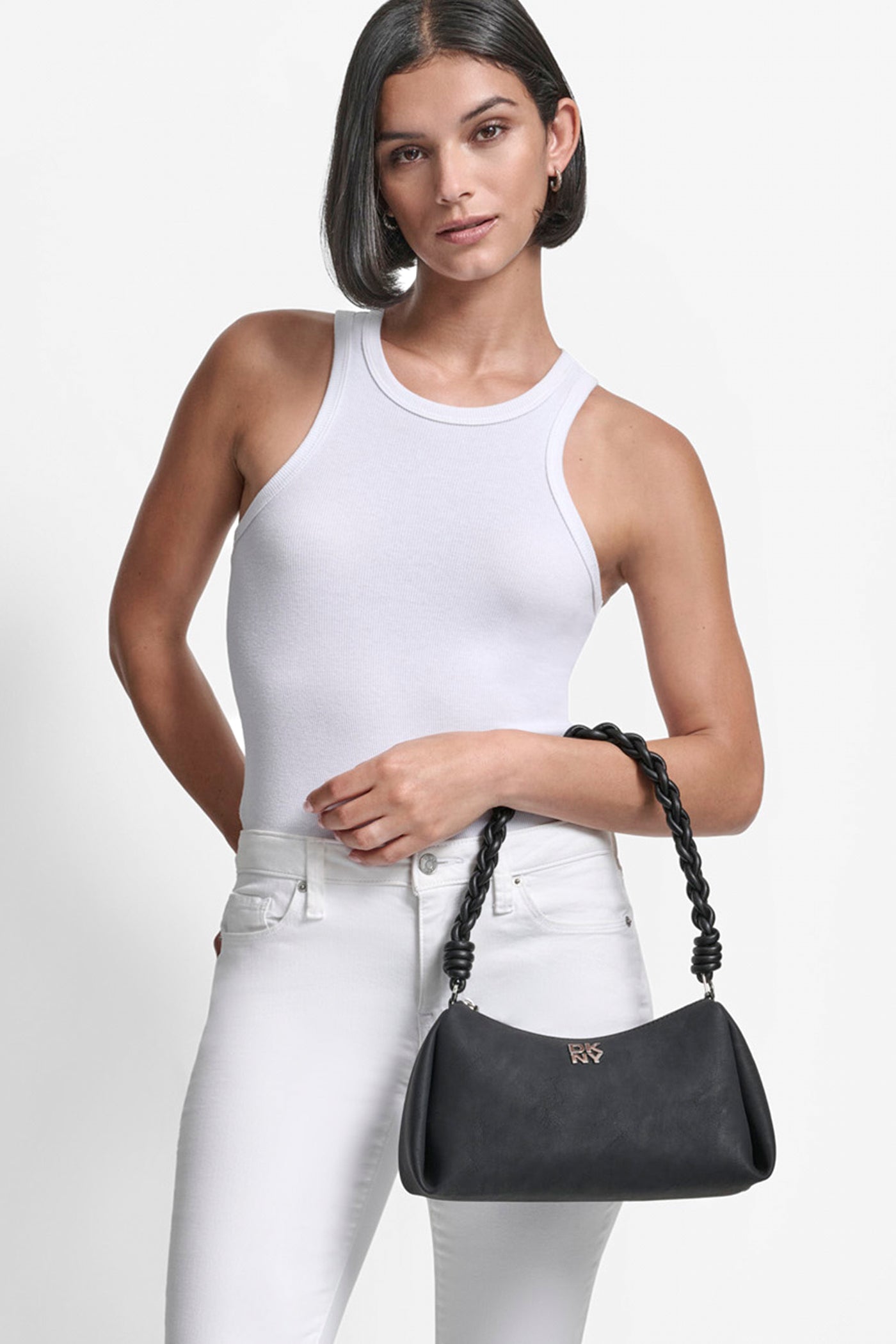 BLACK/SILVER REMY SHOULDER BAG, VIEW 1 | Shoulder & Hobo Bags
