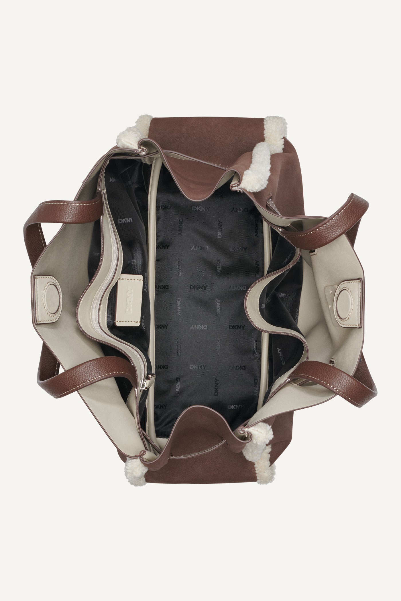 BRYAR LARGE FAUX SHEARLING SATCHEL BAG VIEW 3 | Satchel Bags