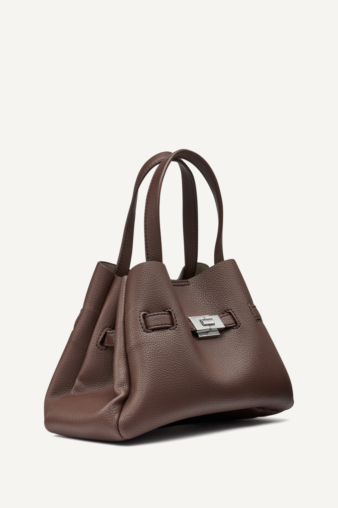 Chocolate BRYAR SMALL SATCHEL, BACK VIEW | Satchel Bags