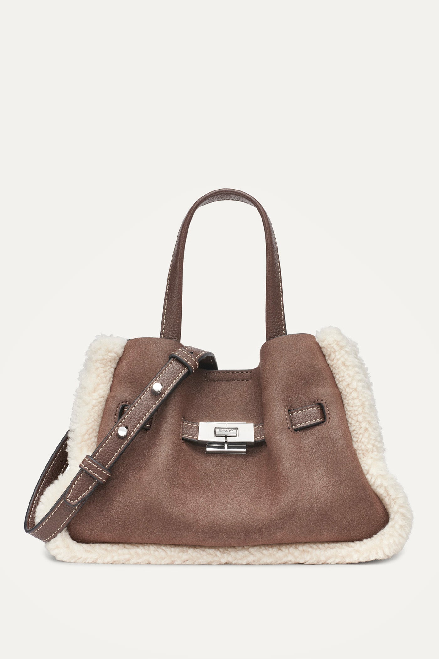 Chocolate BRYAR SMALL SATCHEL, FRONT VIEW | Satchel Bags