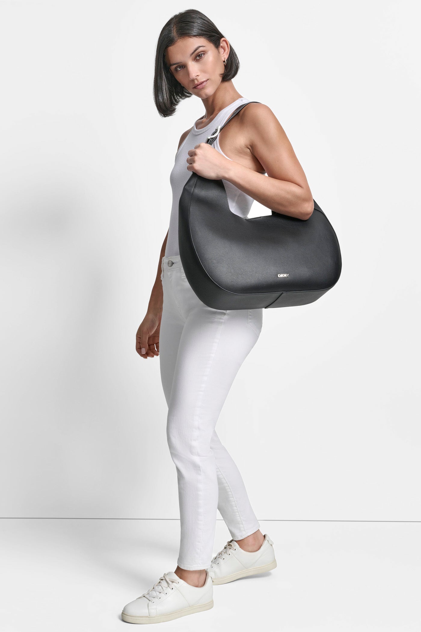 Black CAMILA LARGE HOBO, BACK VIEW | Bags