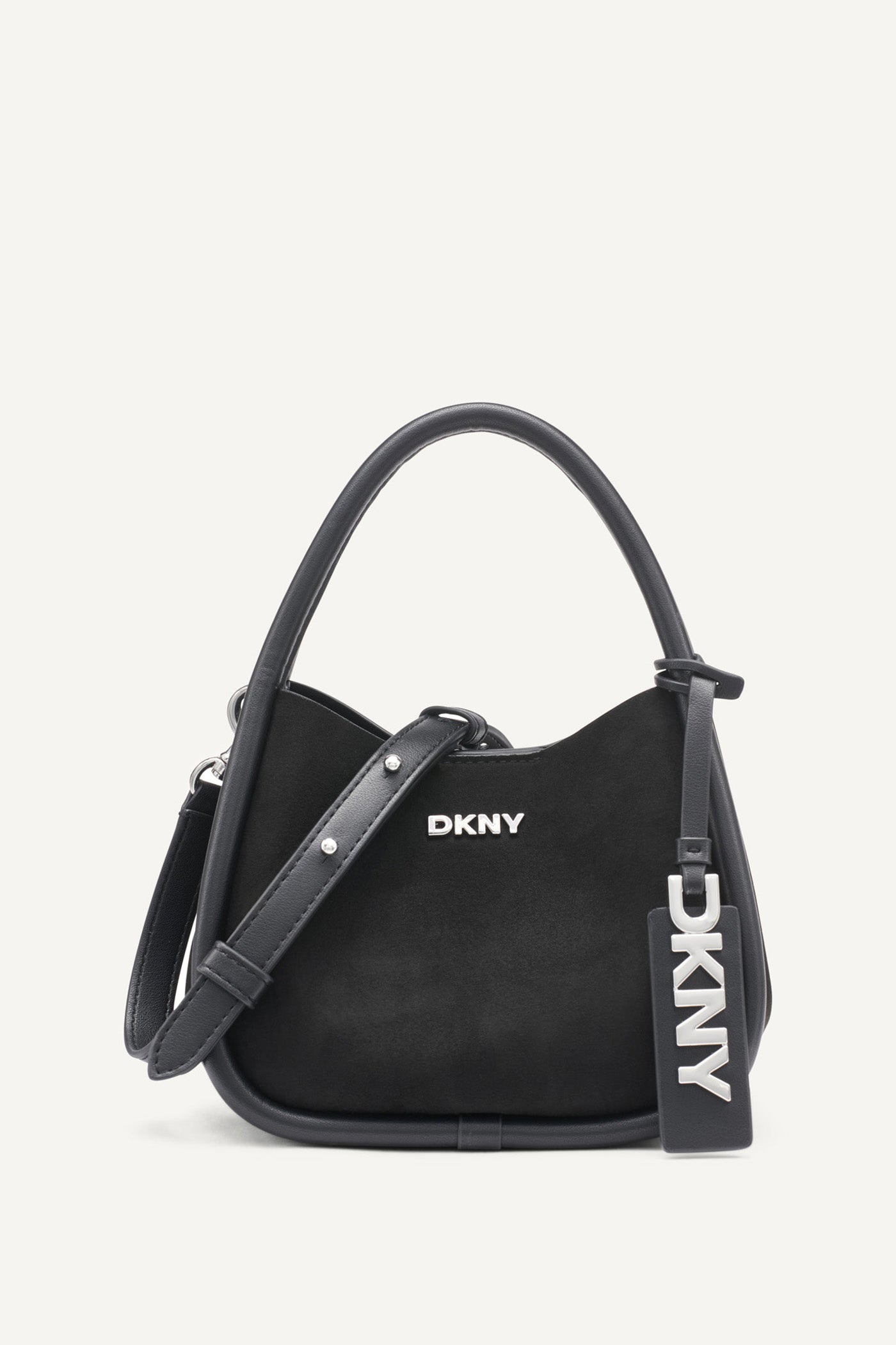 BLACK/SILVER CAPRI HOBO CROSSBODY, FRONT VIEW | Bags