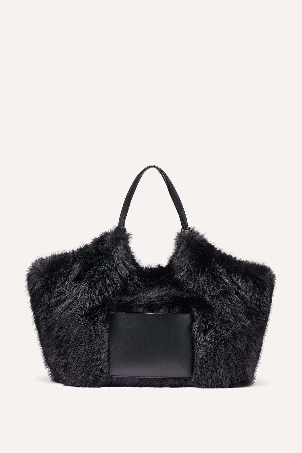 PAULA LARGE FAUX FUR TOTE VIEW 2