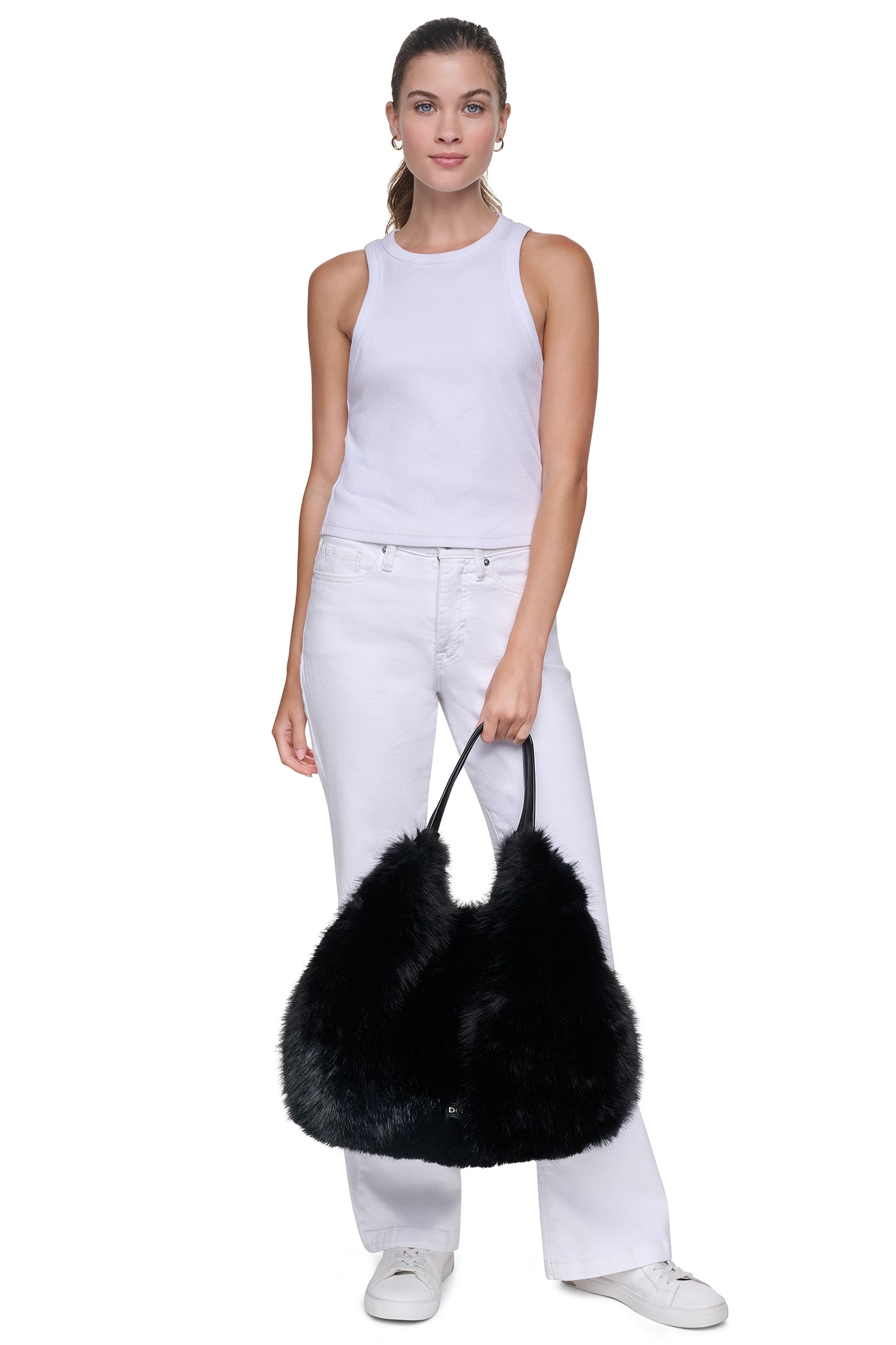 PAULA LARGE FAUX FUR TOTE VIEW 2