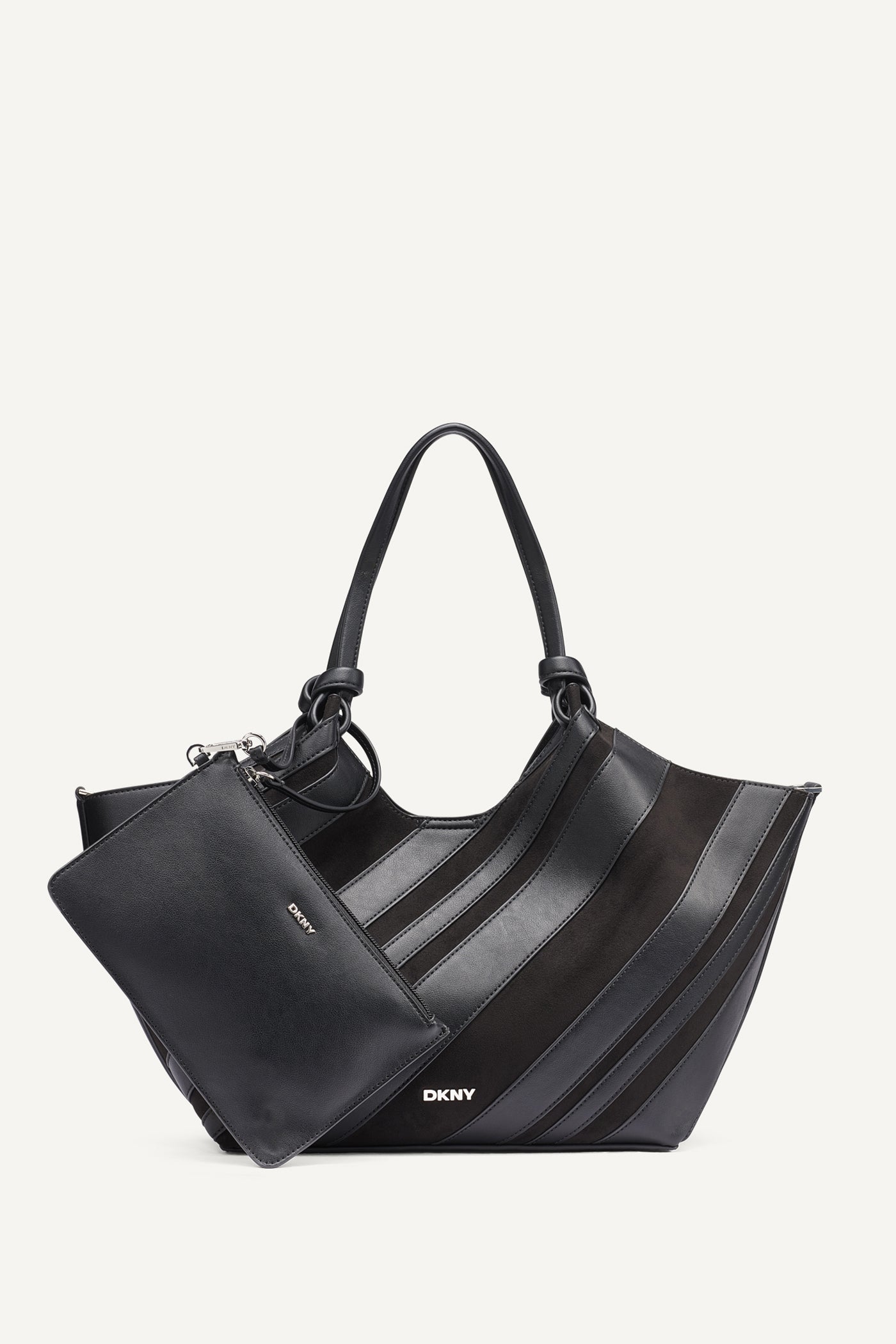 PAULA MEDIUM STRIPED COMMUTER TOTE VIEW 1