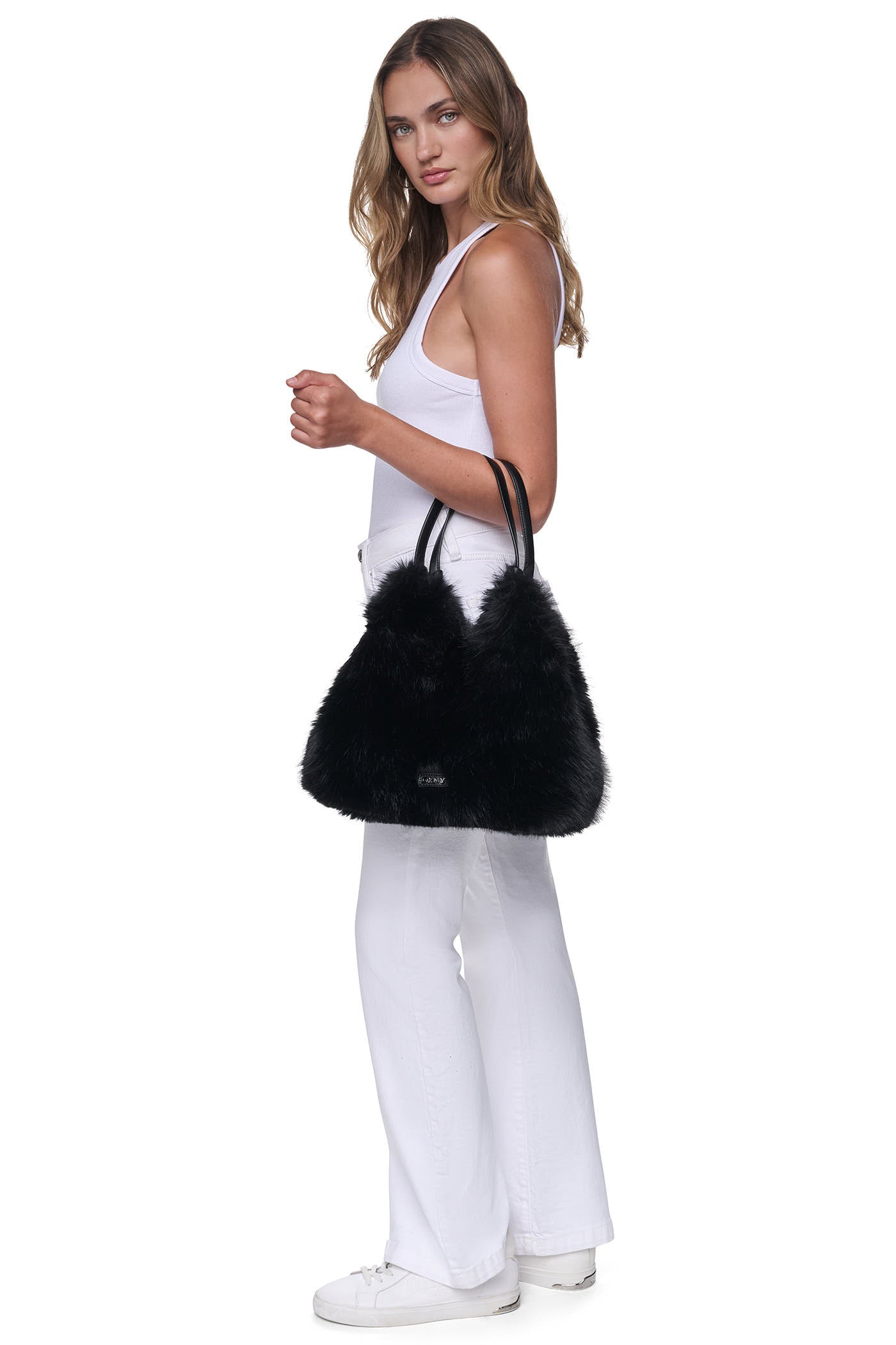 PAULA MEDIUM FAUX FUR COMMUTER TOTE VIEW 9