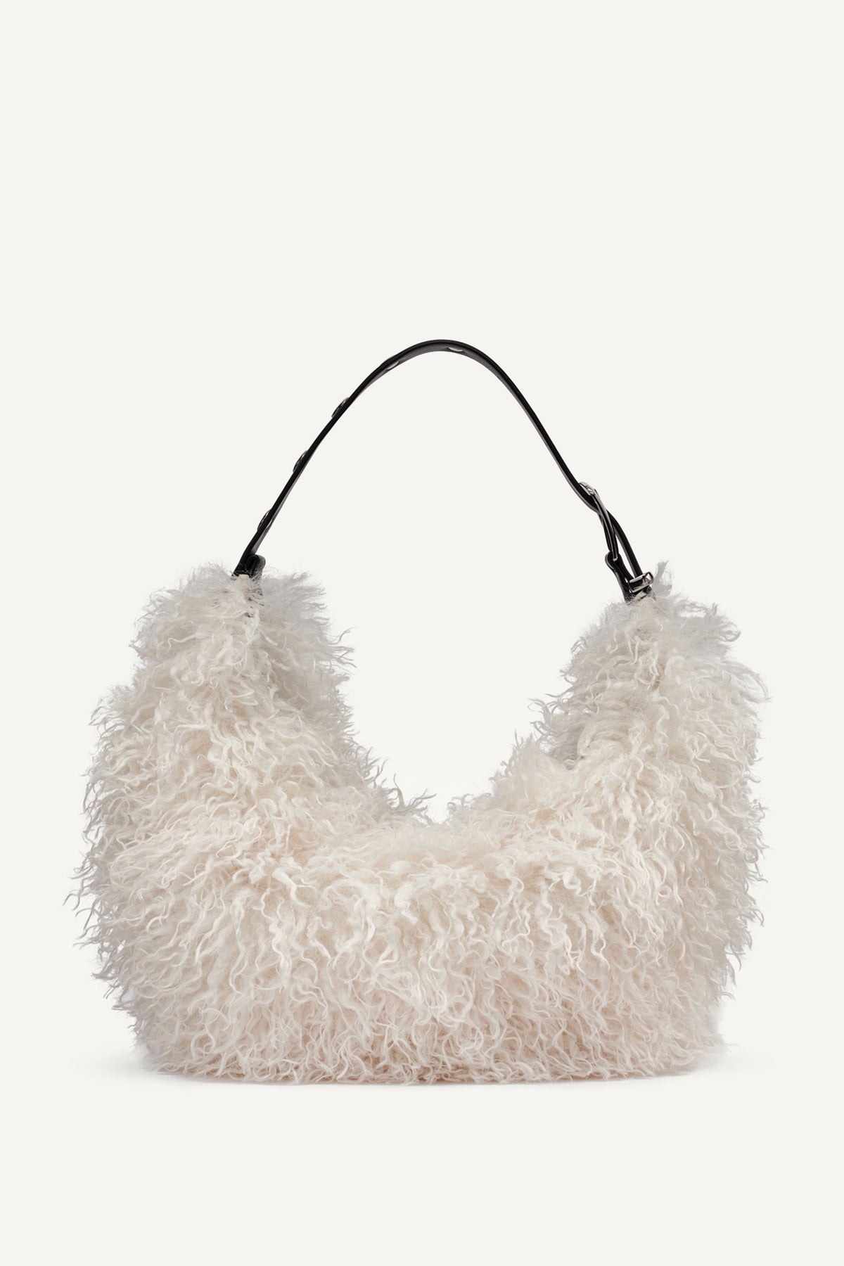 RANNA FAUX FUR SMALL HOBO BAG VIEW 2
