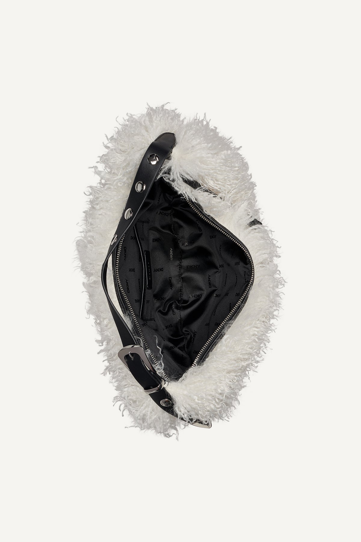 RANNA FAUX FUR SMALL HOBO BAG VIEW 2