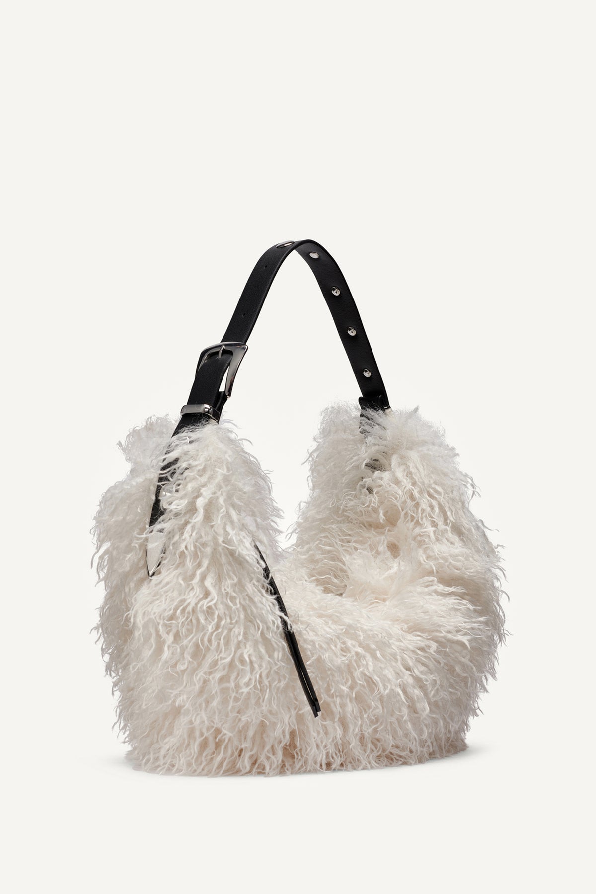 RANNA FAUX FUR SMALL HOBO BAG VIEW 2