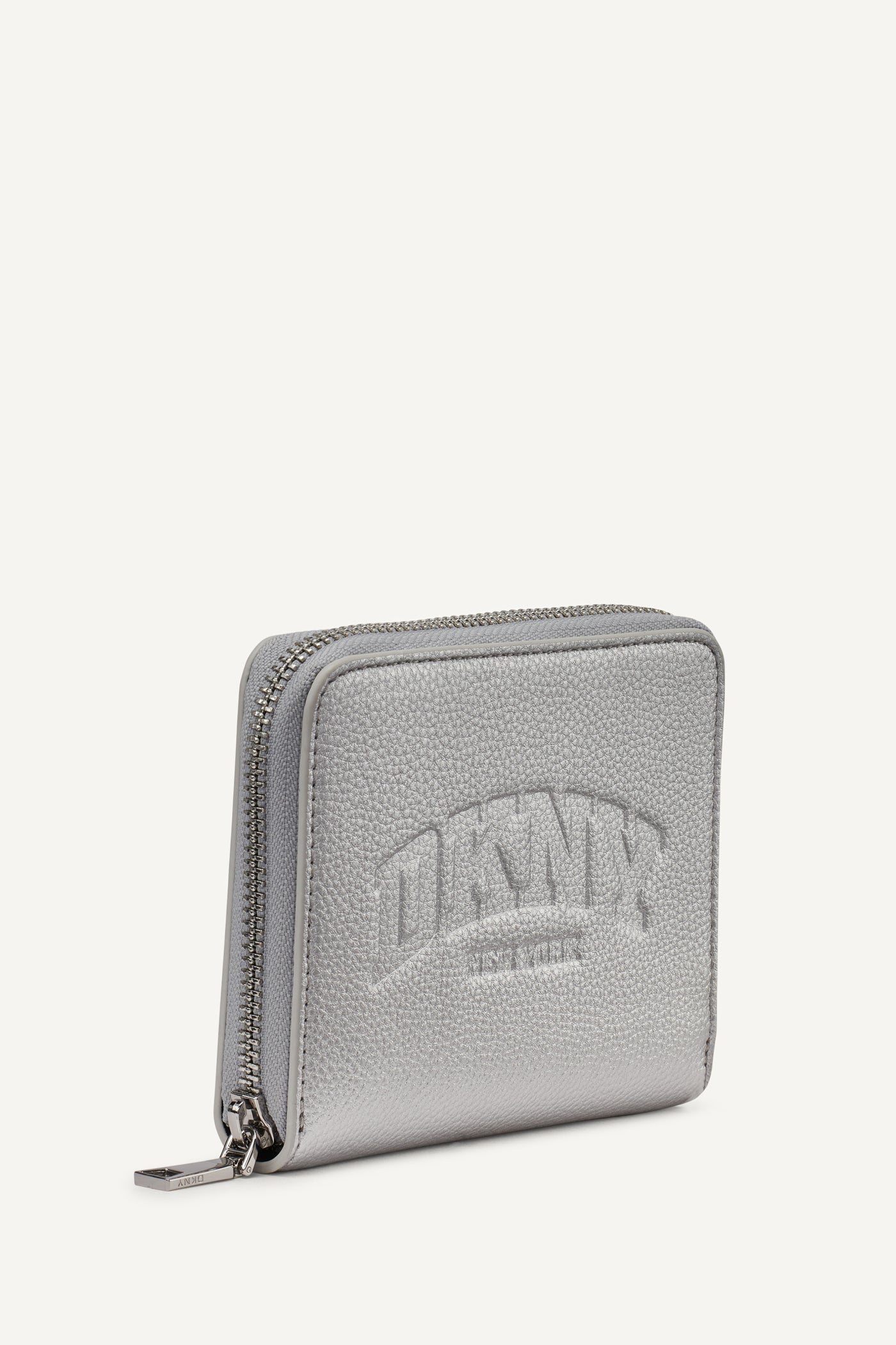 SILVER HADLEE SMALL ZIP AROUND WALLET, BACK VIEW | Wallets & Leather Goods