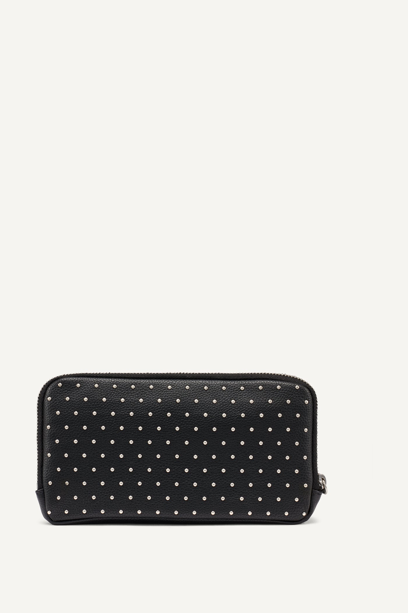 Black JENNY LARGE ZIP AROUND WALLET, BACK VIEW | Bags Under $100