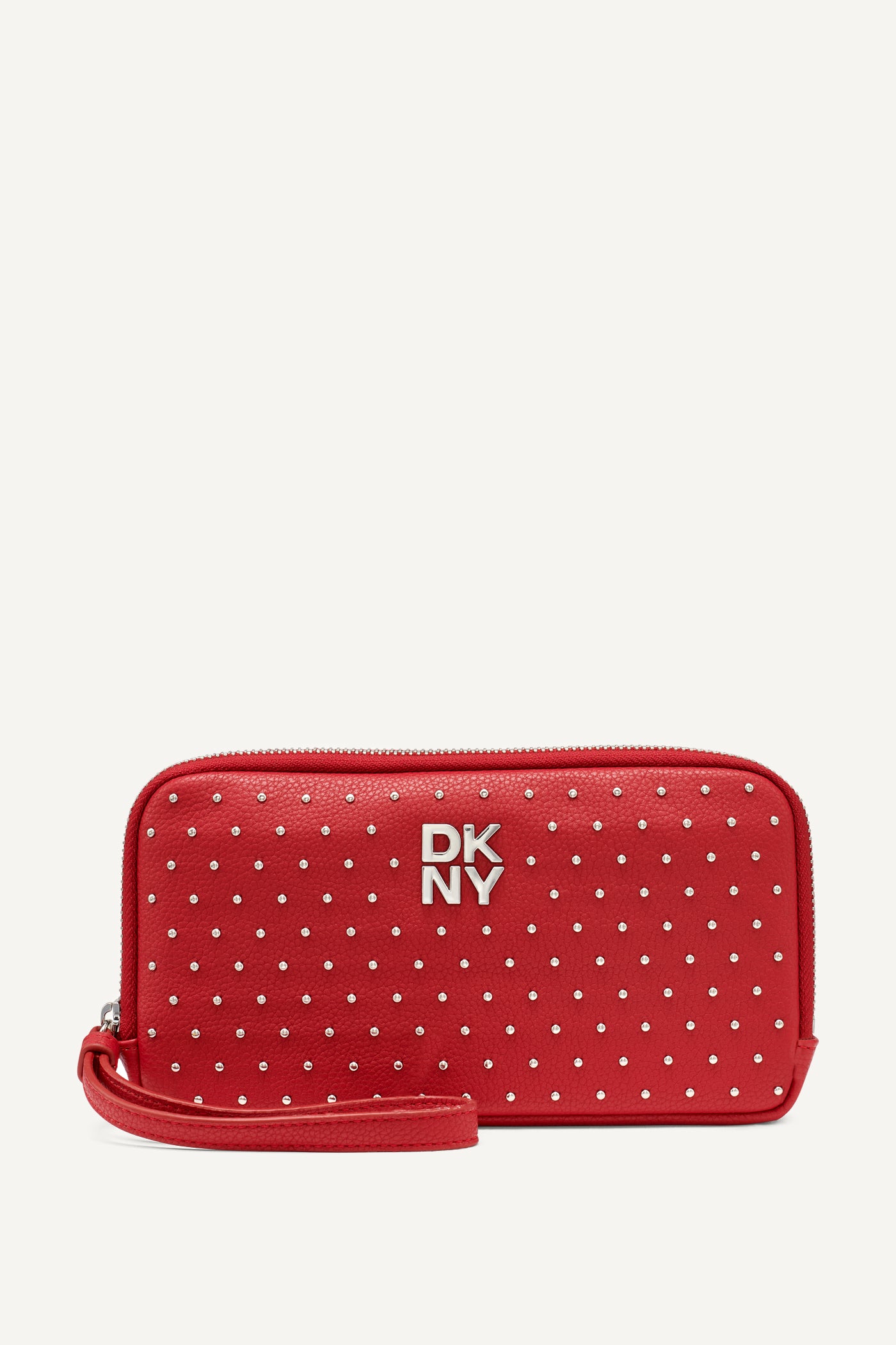 Red JENNY LARGE ZIP AROUND WALLET, FRONT VIEW | Bags Under $100
