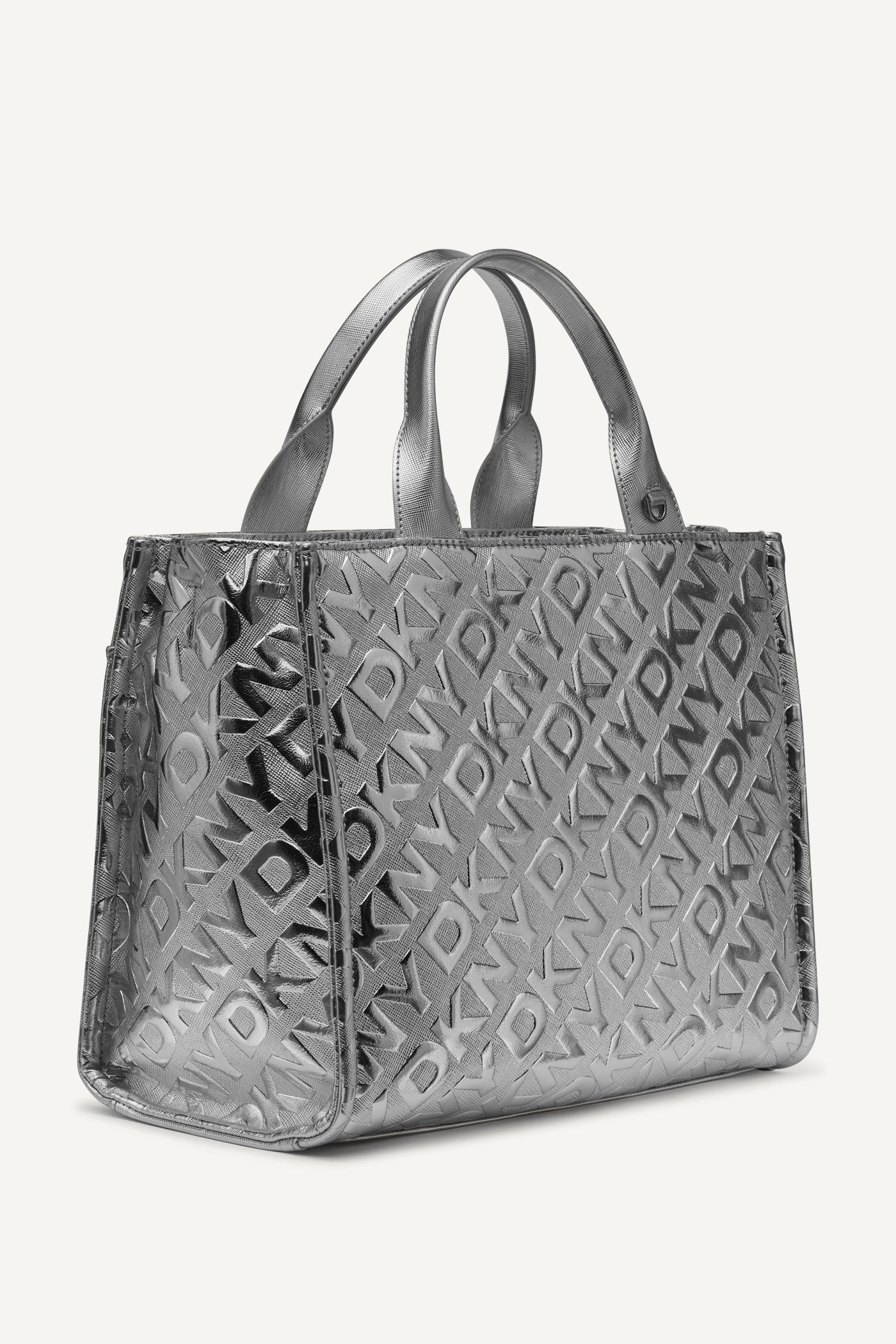 SILVER ASHLYN MEDIUM TOTE, VIEW 2 | New Bags