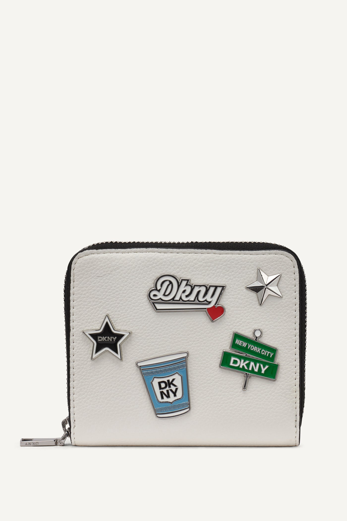 White ETTA SMALL ZIP AROUND WALLET, VIEW 1 | Bags Under $100