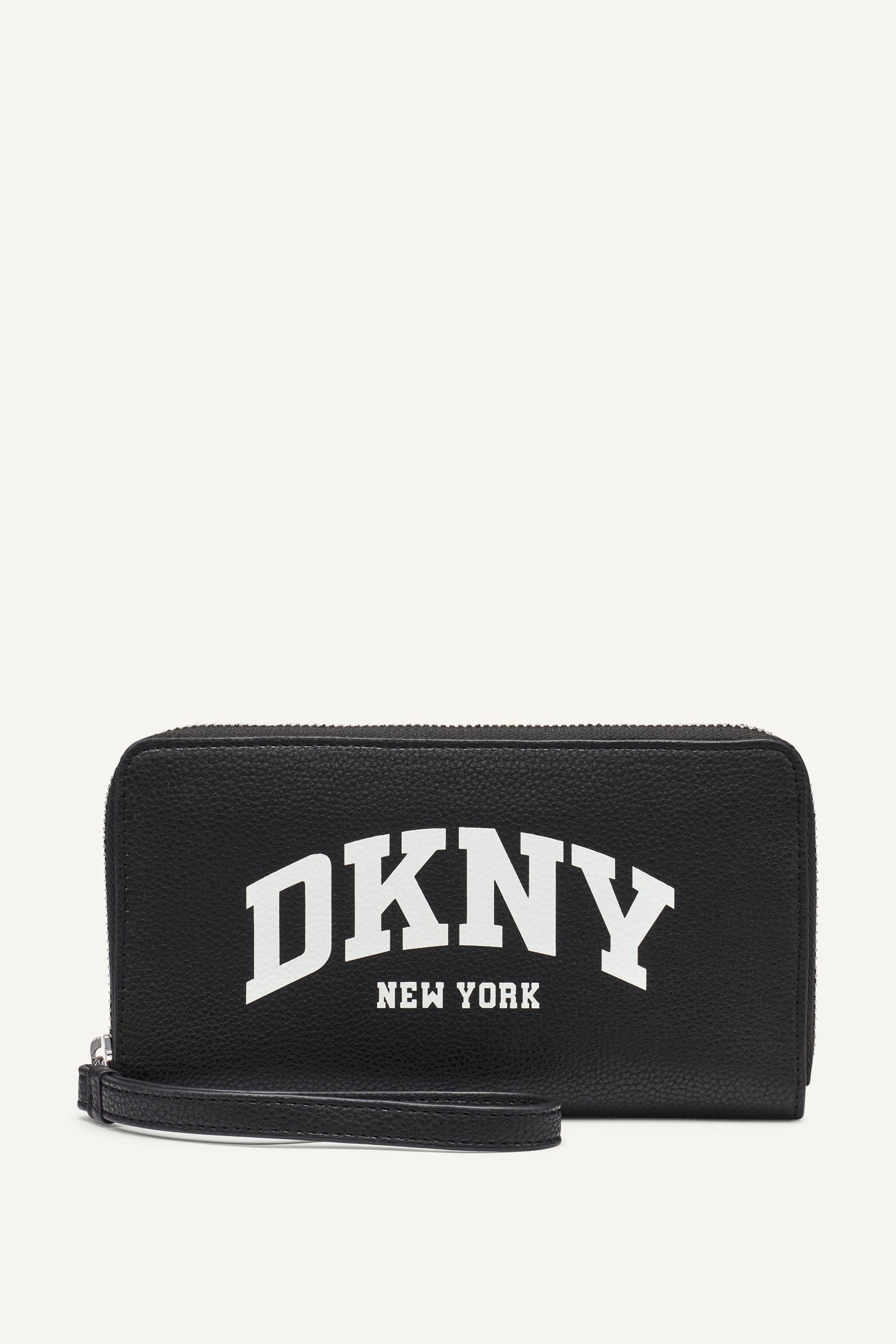 Black HADLEE LARGE ZIP AROUND WALLET, FRONT VIEW | Bags Under $100