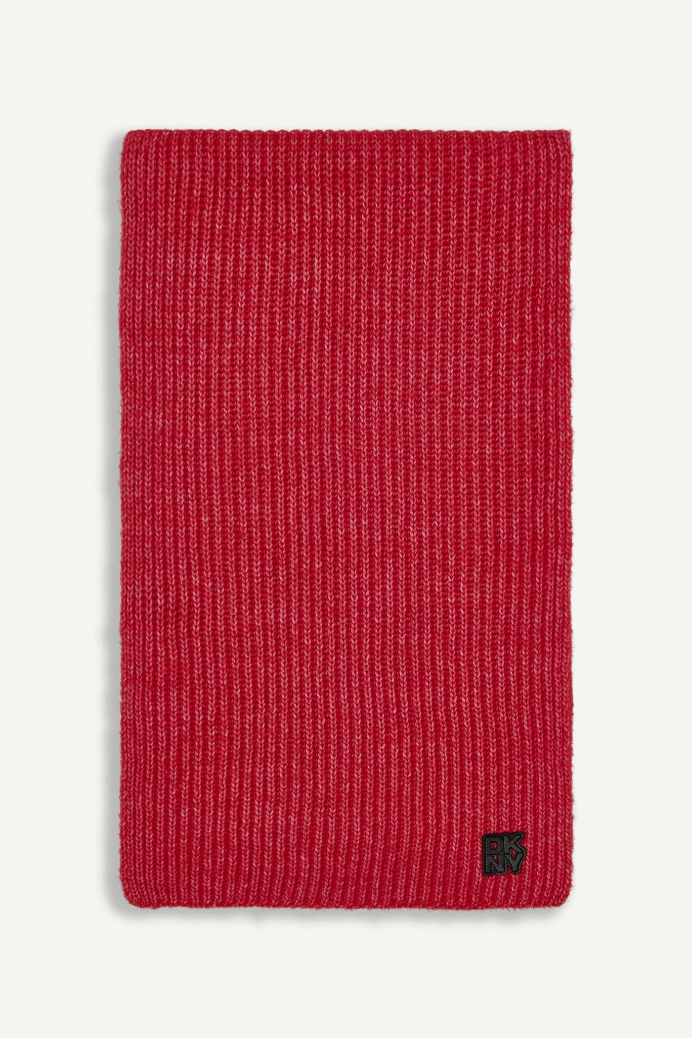 Red SHAKER STITCH RIB SCARF, FRONT VIEW | New Arrivals