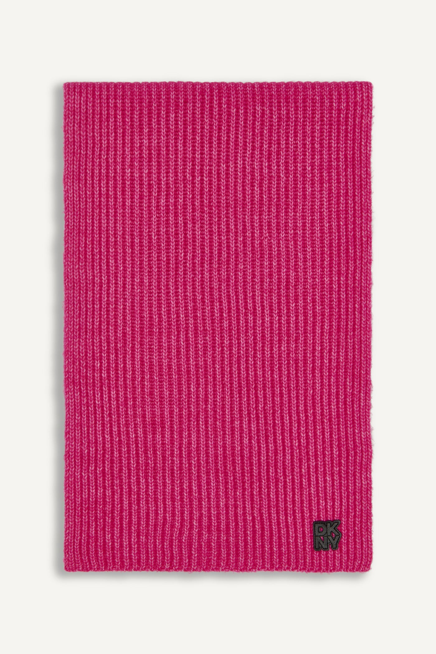 Pink SHAKER STITCH RIB SCARF, FRONT VIEW | New Arrivals