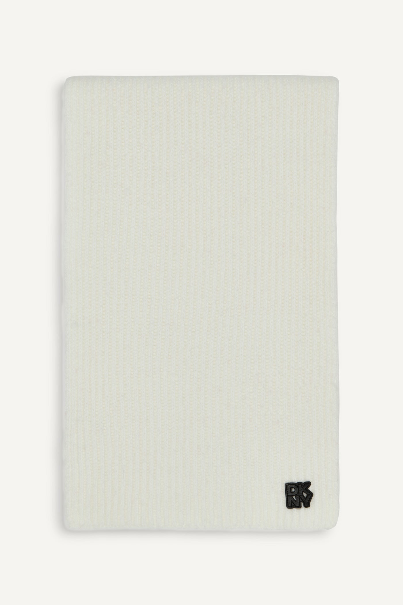 IVORY SHAKER STITCH RIB SCARF, FRONT VIEW | New Arrivals