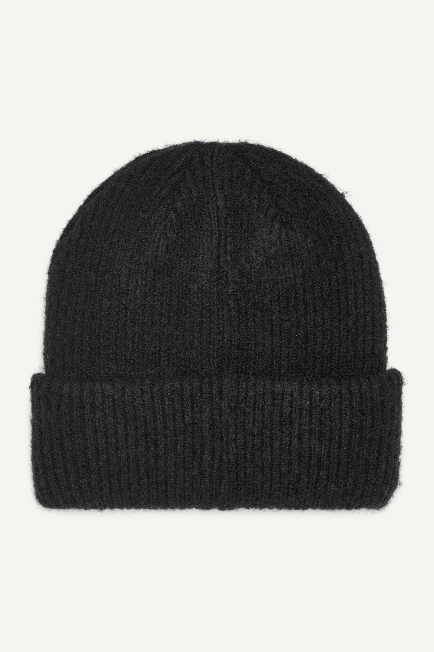 Black VARSITY KNIT LOGO BEANIE, BACK VIEW | Cold Weather Accessories