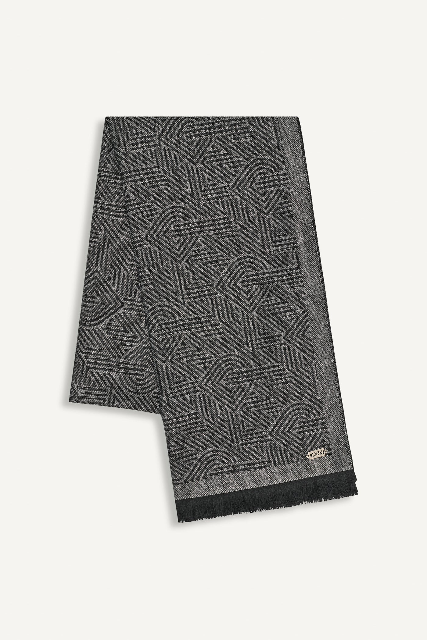 Black DKNY CROSSWALK PASHMINA, BACK VIEW | Cold Weather Shop
