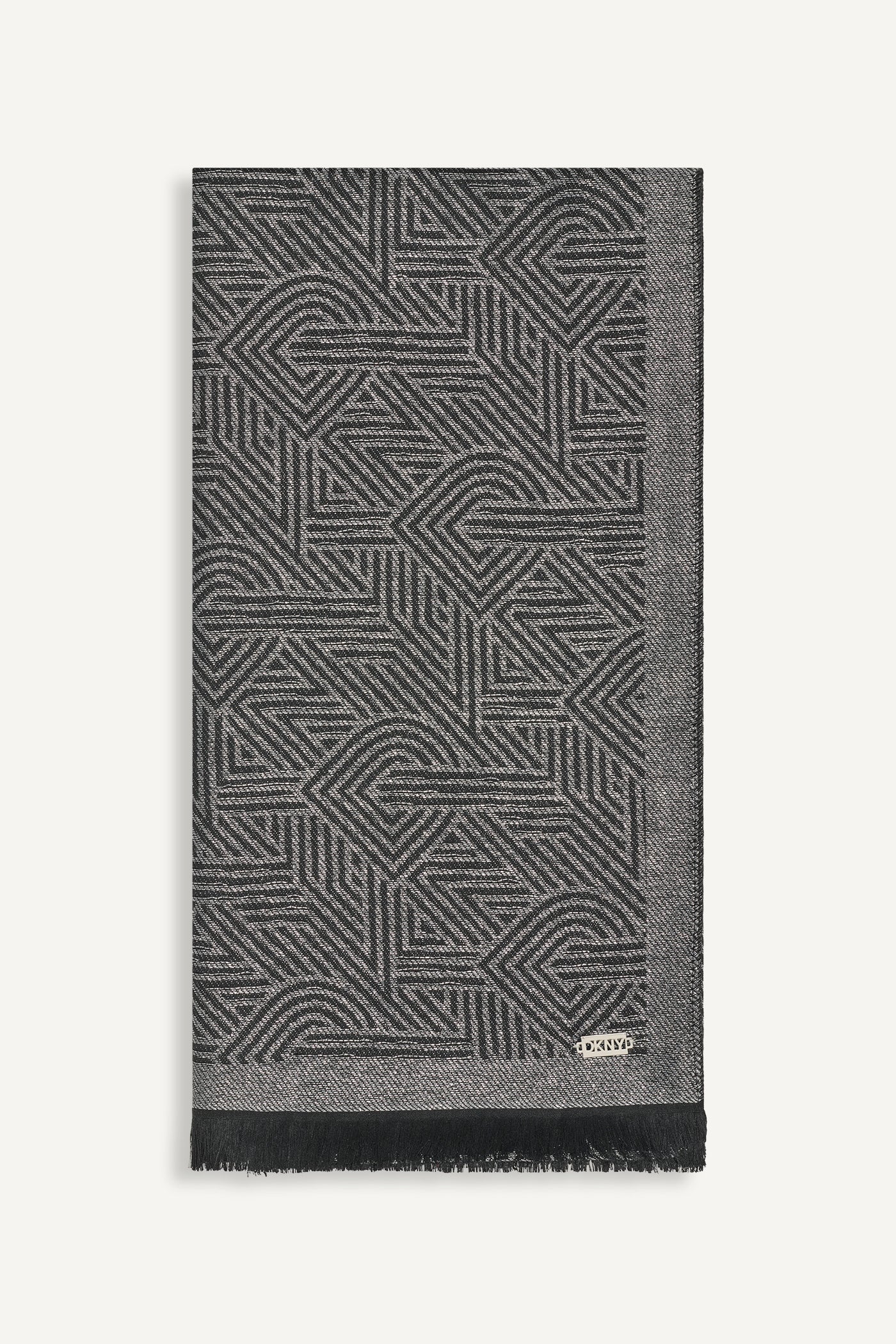 Black DKNY CROSSWALK PASHMINA, FRONT VIEW | Cold Weather Shop