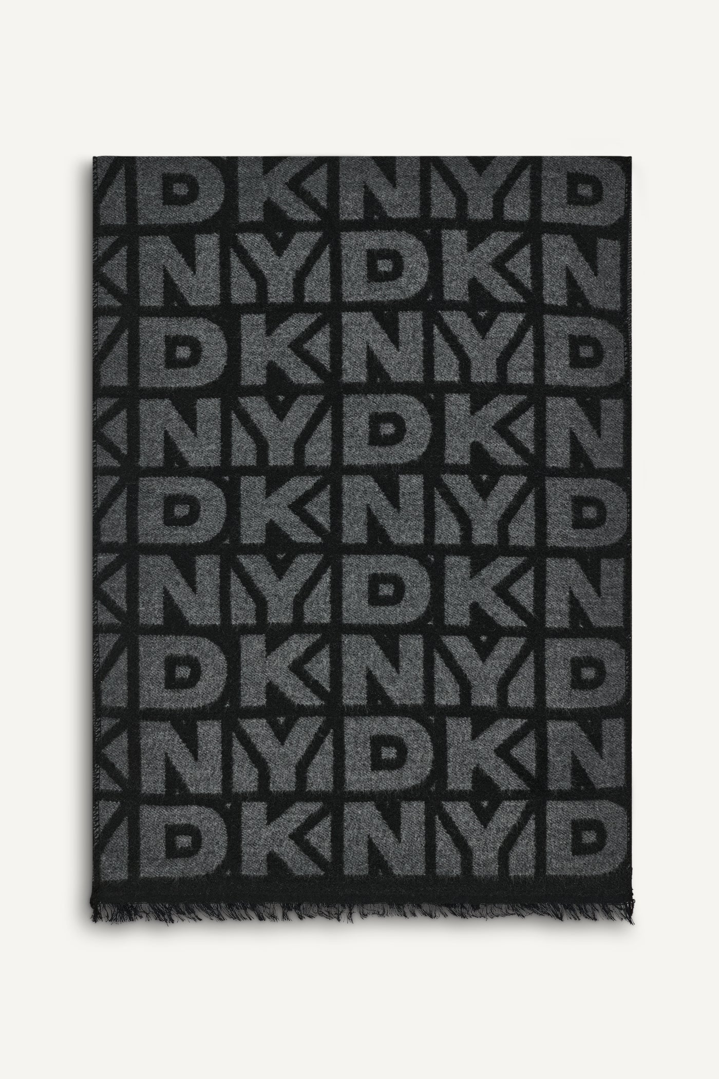 Black BLOCK LOGO BLANKET SCARF, FRONT VIEW | Products
