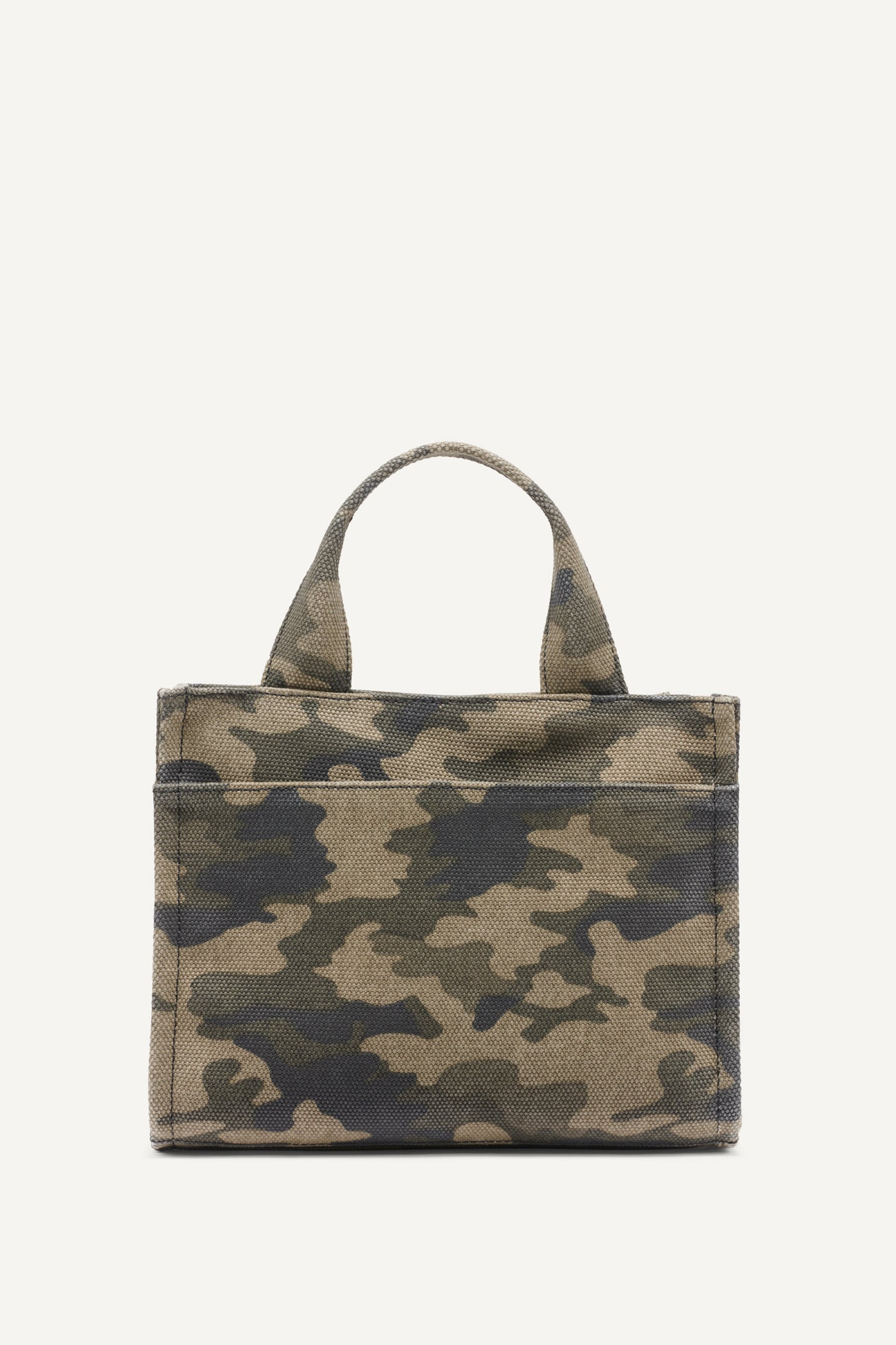 Camouflage HADLEE SMALL LOGO EMBROIDERED CAMO TOTE, BACK VIEW