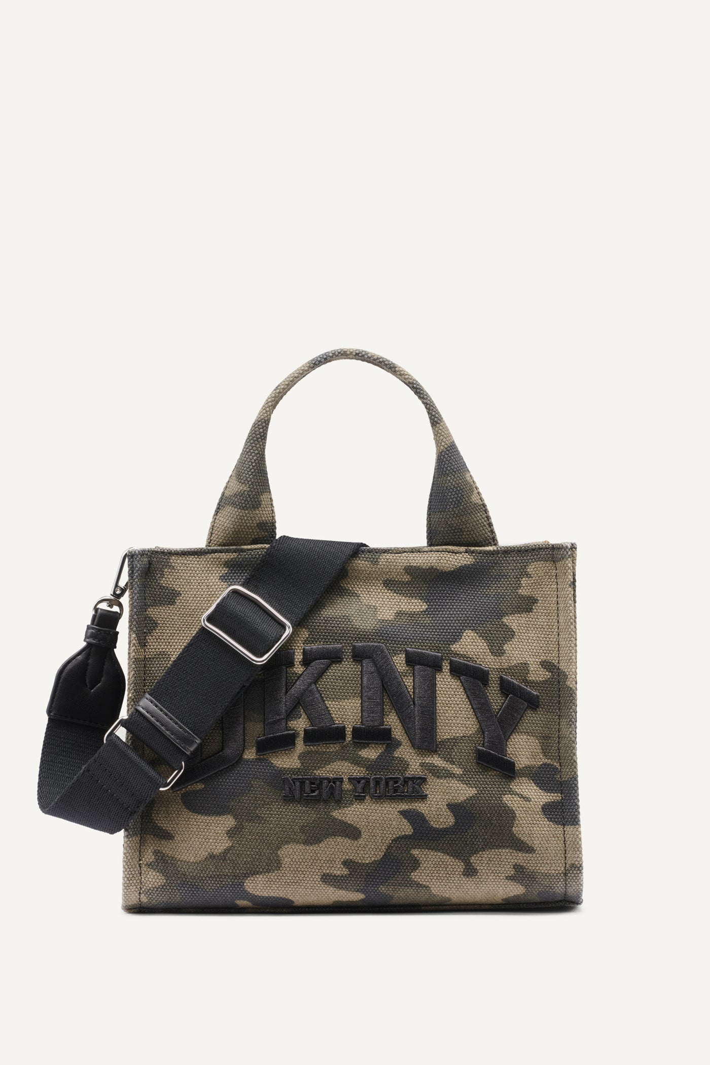 Camouflage HADLEE SMALL LOGO EMBROIDERED CAMO TOTE, FRONT VIEW