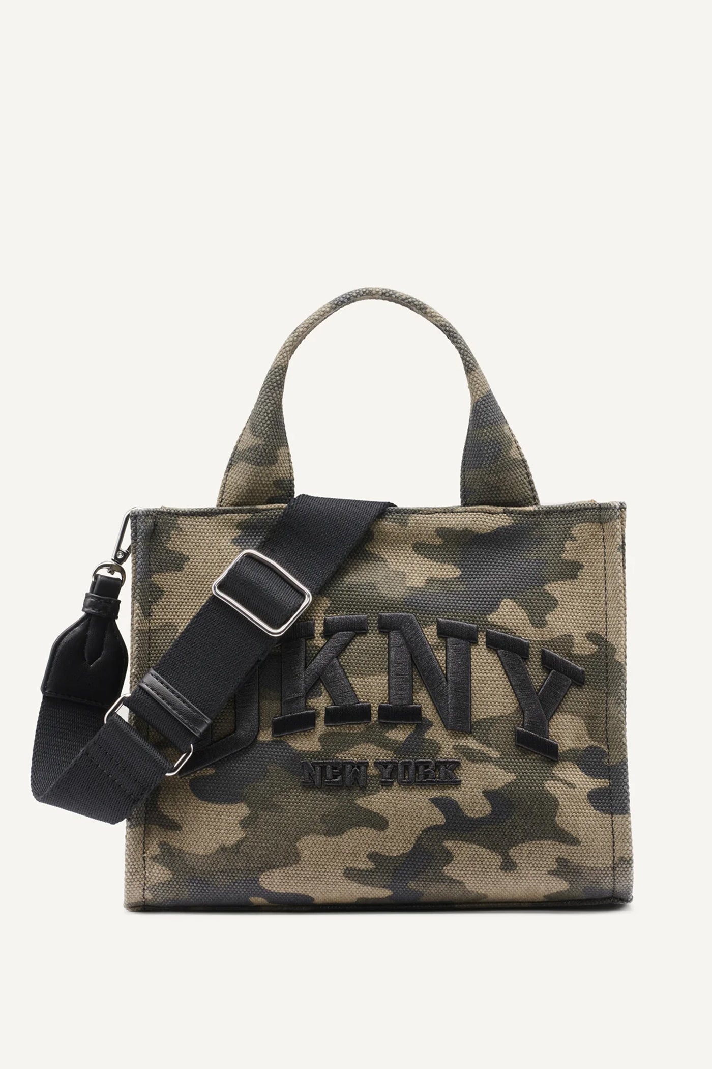 Camouflage HADLEE SMALL LOGO EMBROIDERED CAMO TOTE, VIEW 1 | The Hadlee
