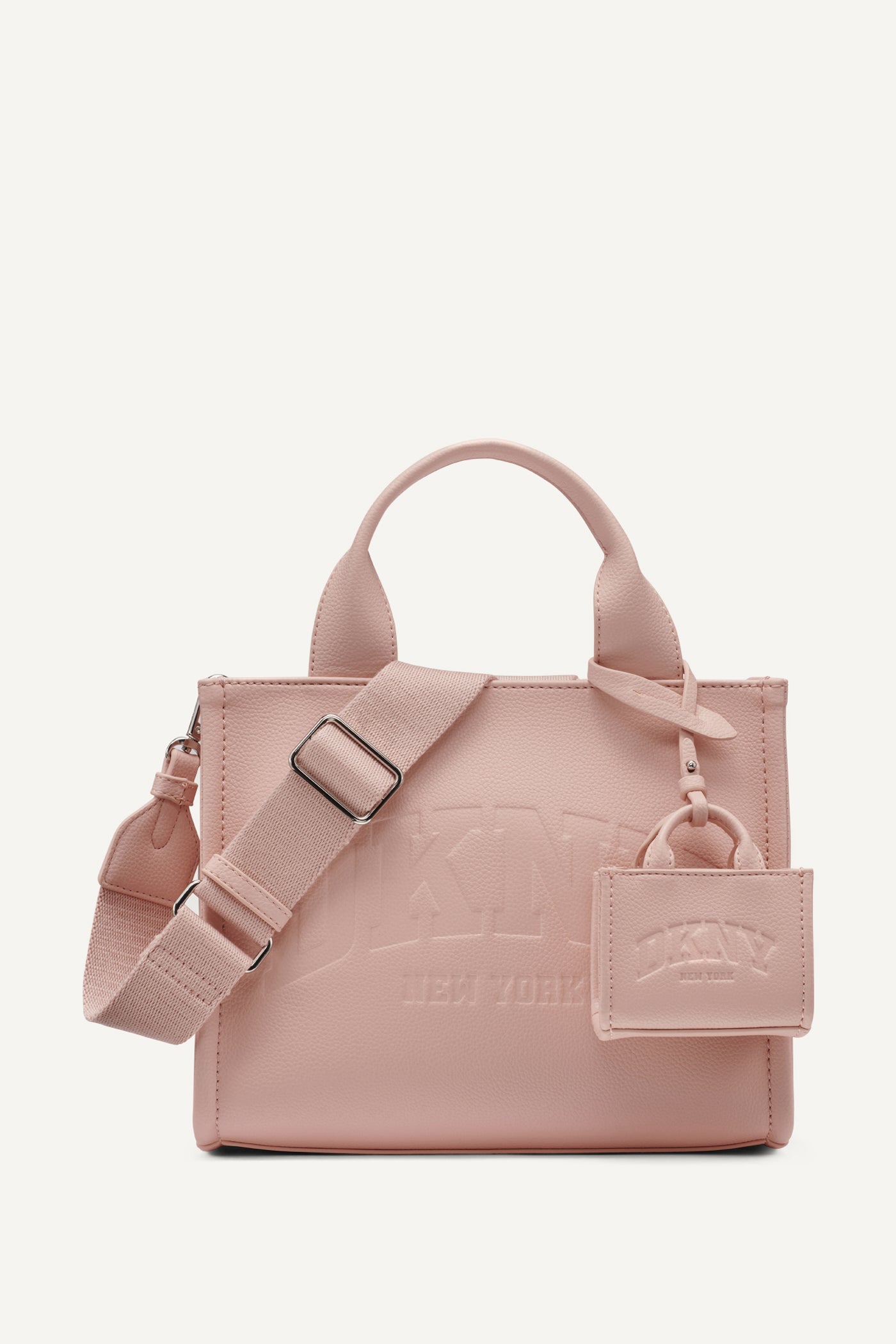 Pale Blush HADLEE SMALL LOGO TOTE, FRONT VIEW | Gifts Under $100