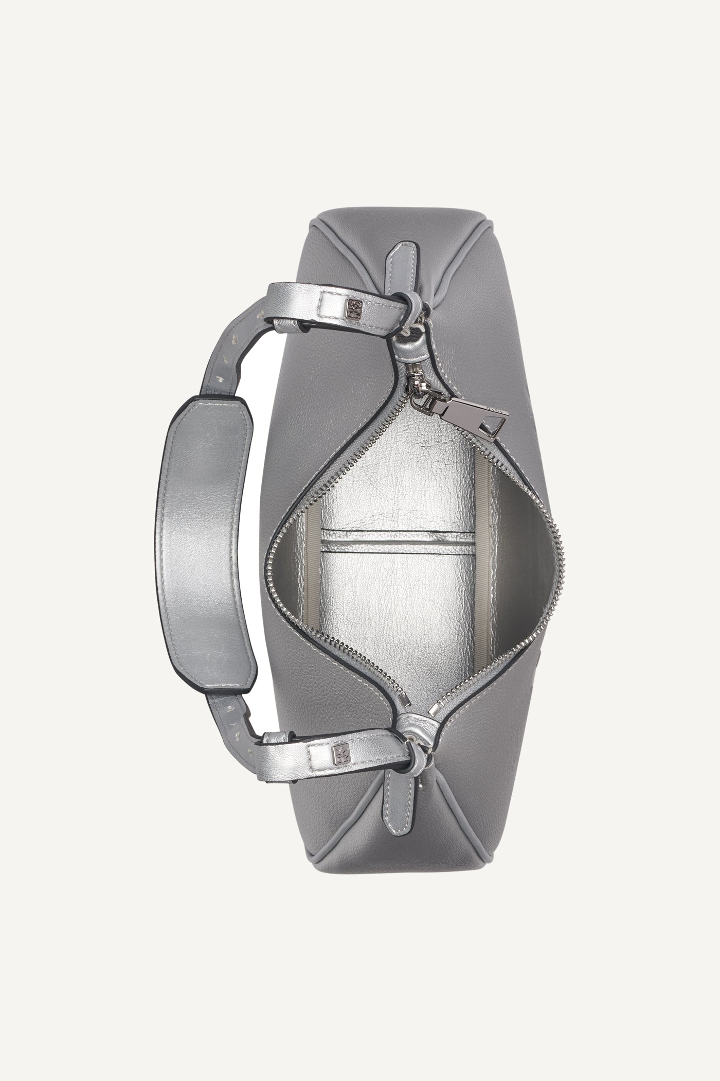 NELL LOGO EMBOSSED SHOULDER BAG VIEW 4 | Metallic Moments