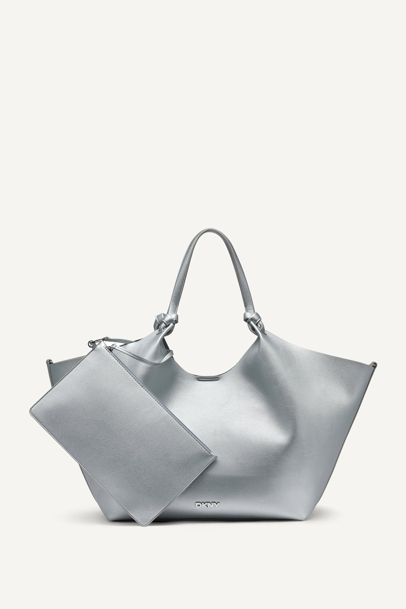 SILVER PAULA MEDIUM COMMUTER TOTE, FRONT VIEW | Bags