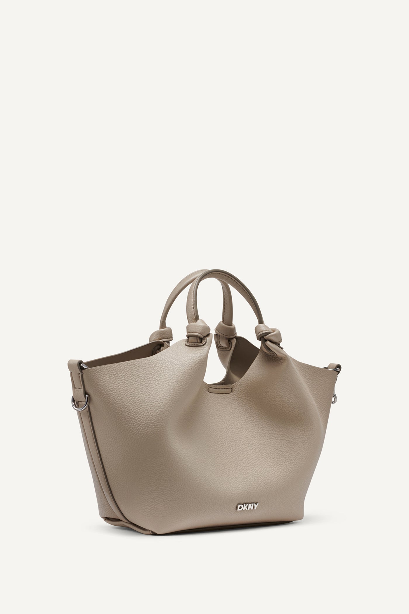 LIGHT TAUPE PAULA SMALL COMMUTER TOTE, BACK VIEW | DKNY Promo