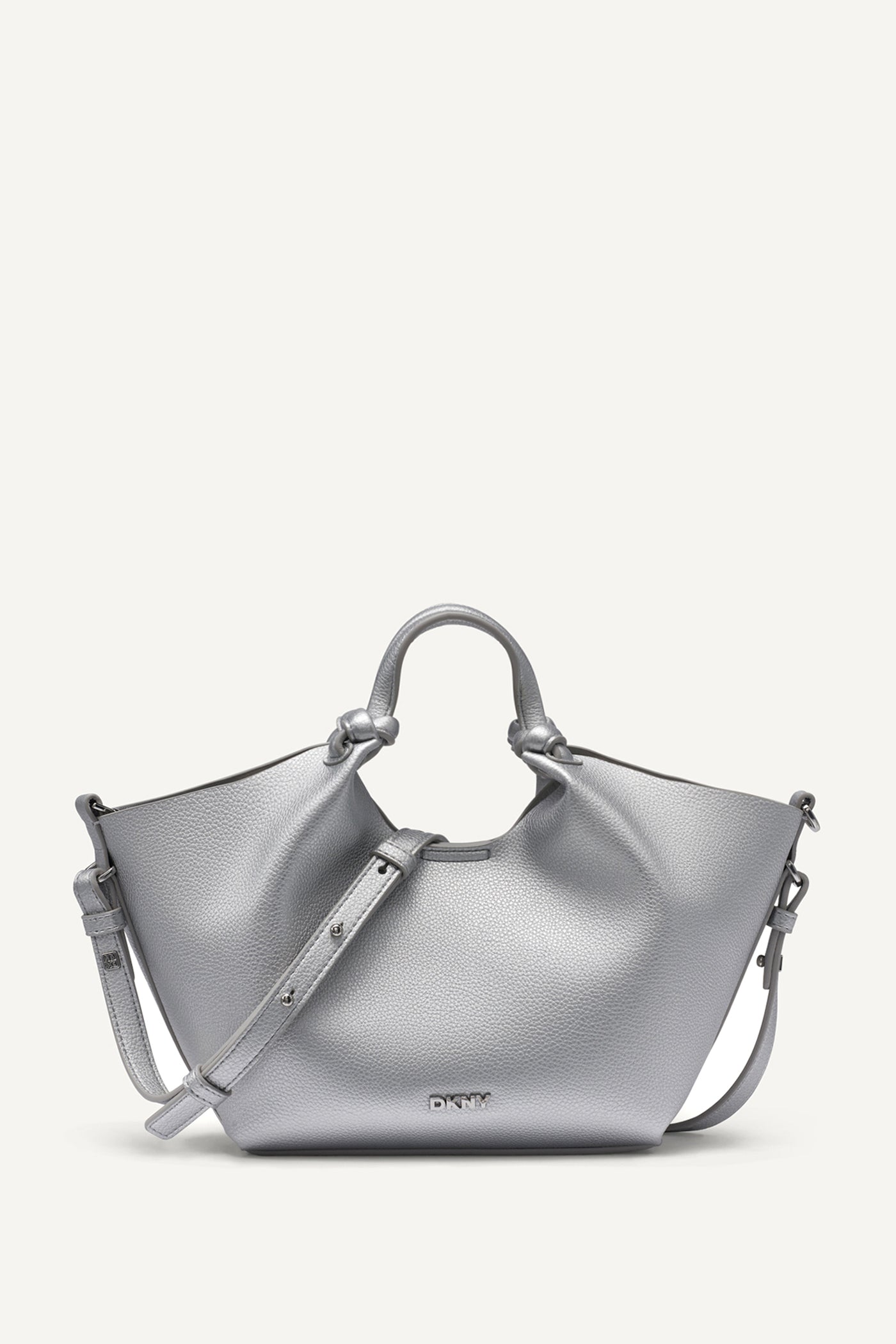 SILVER PAULA SMALL COMMUTER TOTE, FRONT VIEW | Products