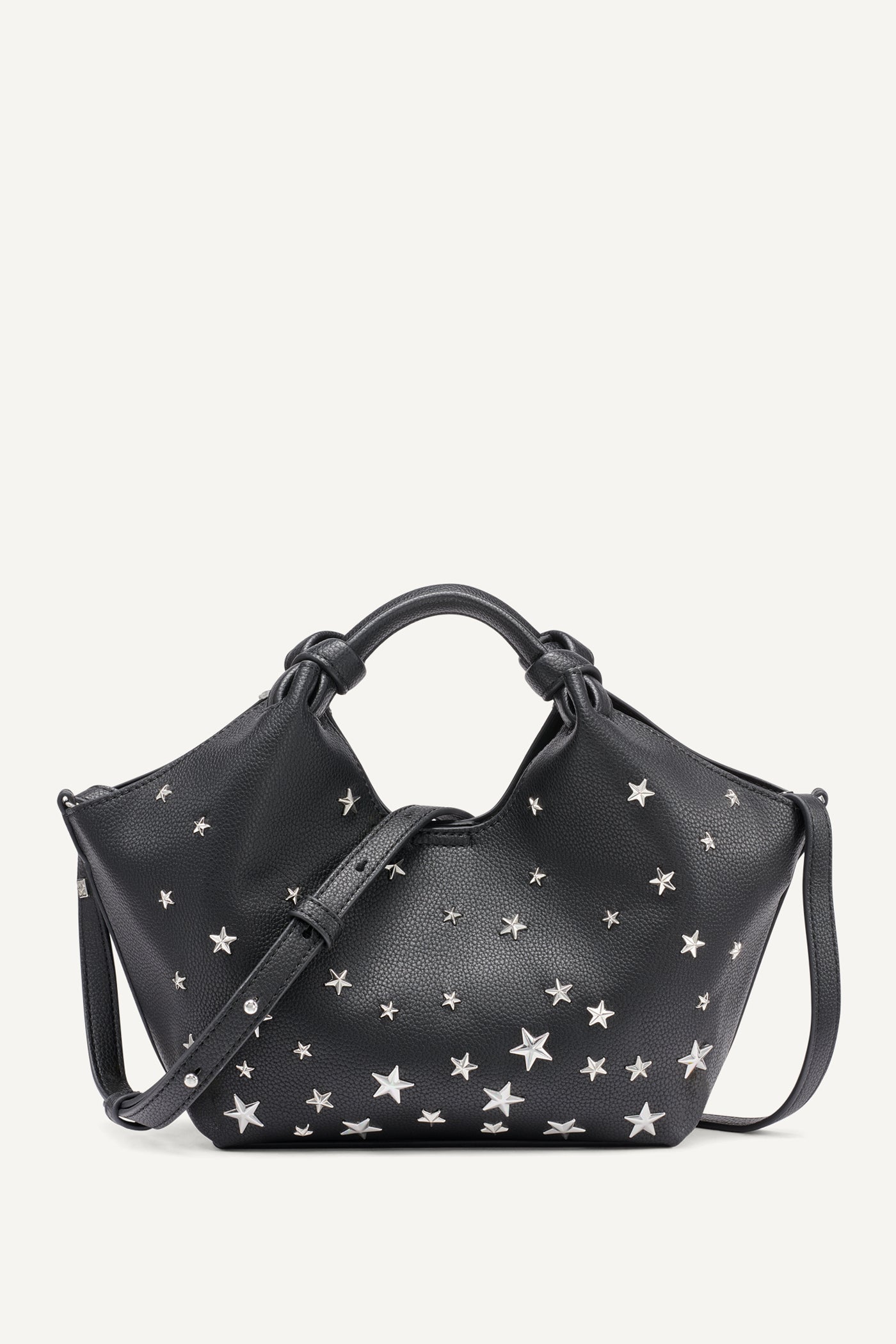 Black PAULA EMBELLISHED SMALL TOTE, FRONT VIEW | Bags