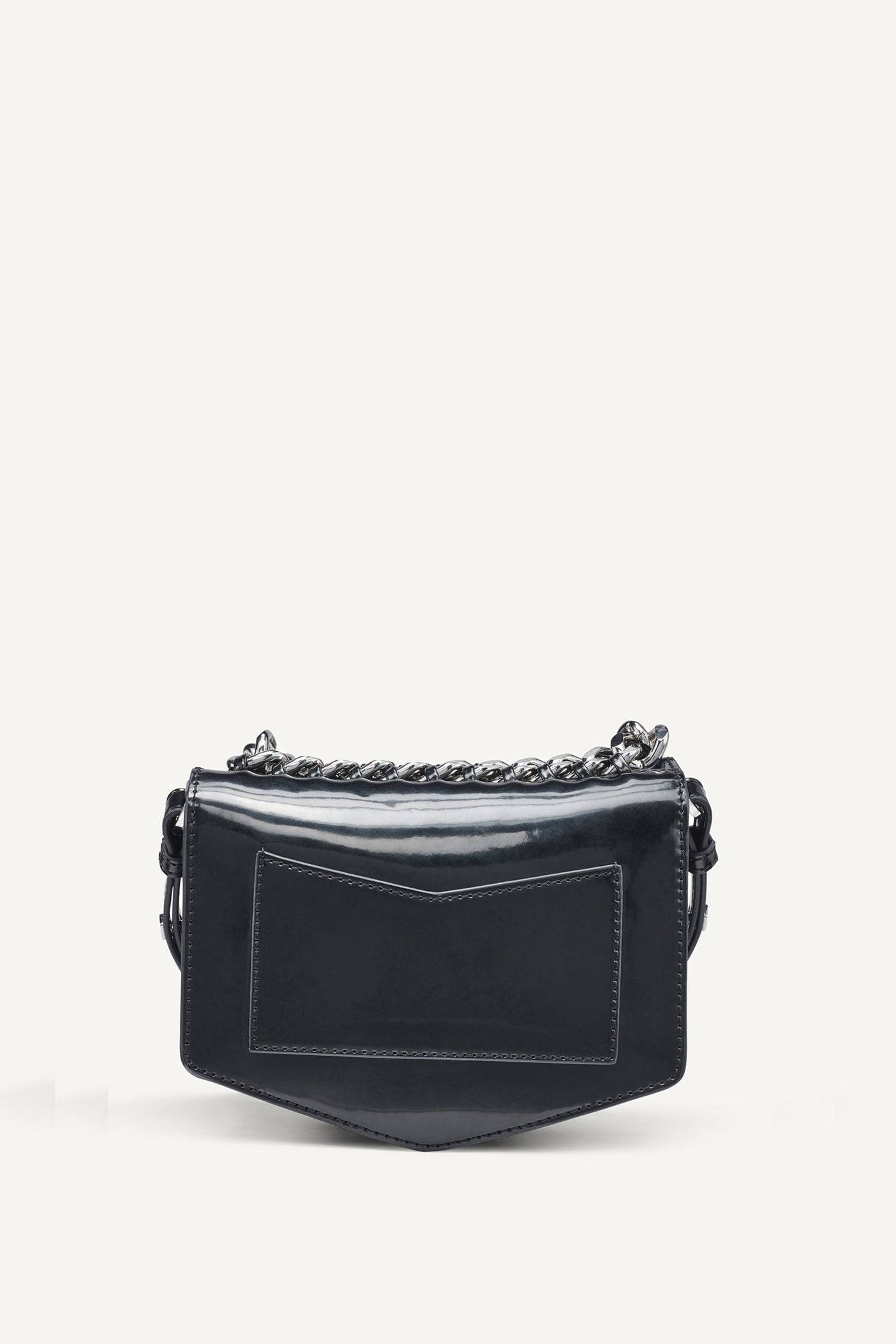 Black RIONA FLAP CROSSBODY, BACK VIEW | Crossbody Bags