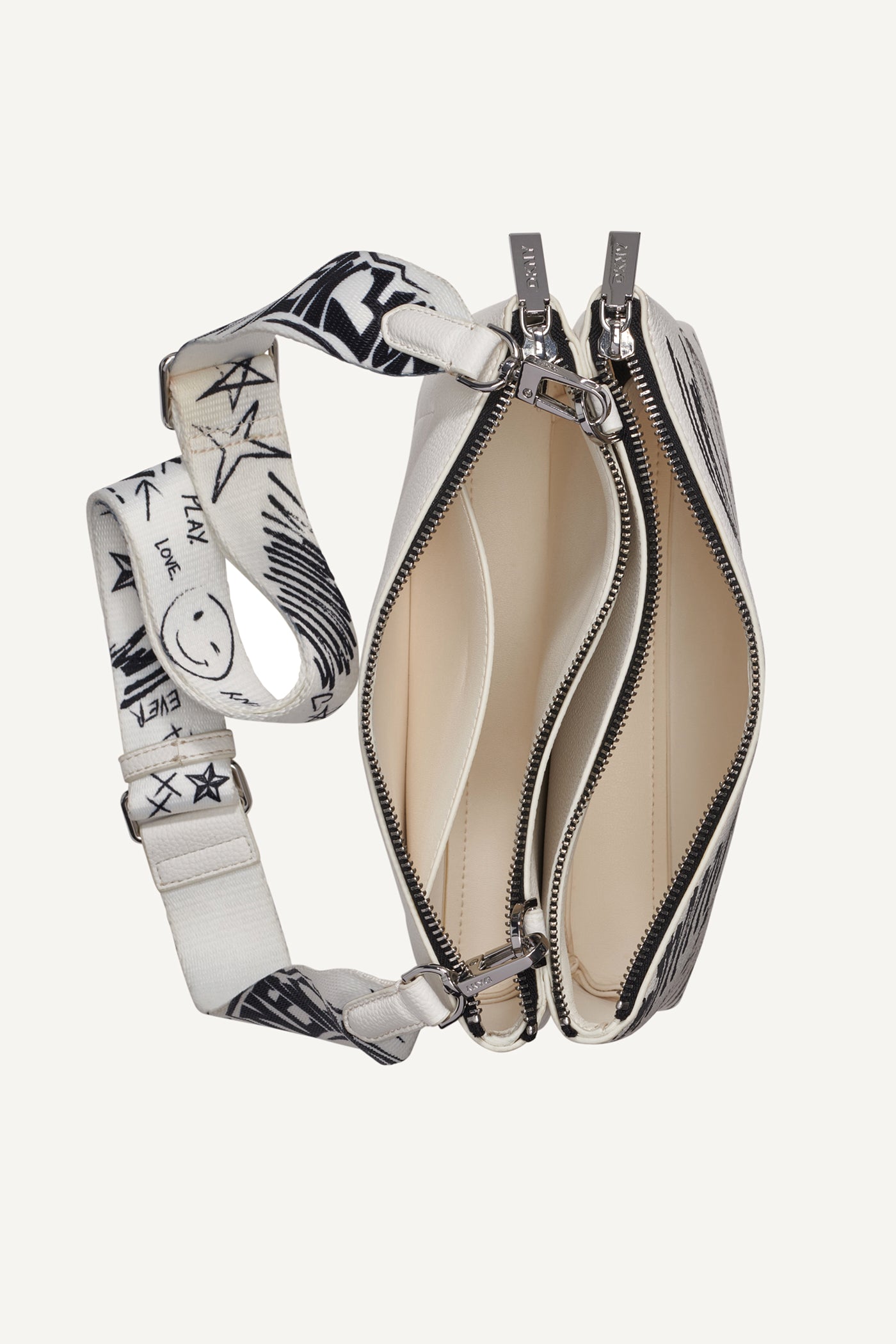 TINSLEY GRAFFITI LOGO CROSSBODY VIEW 4 | DKNY Promo