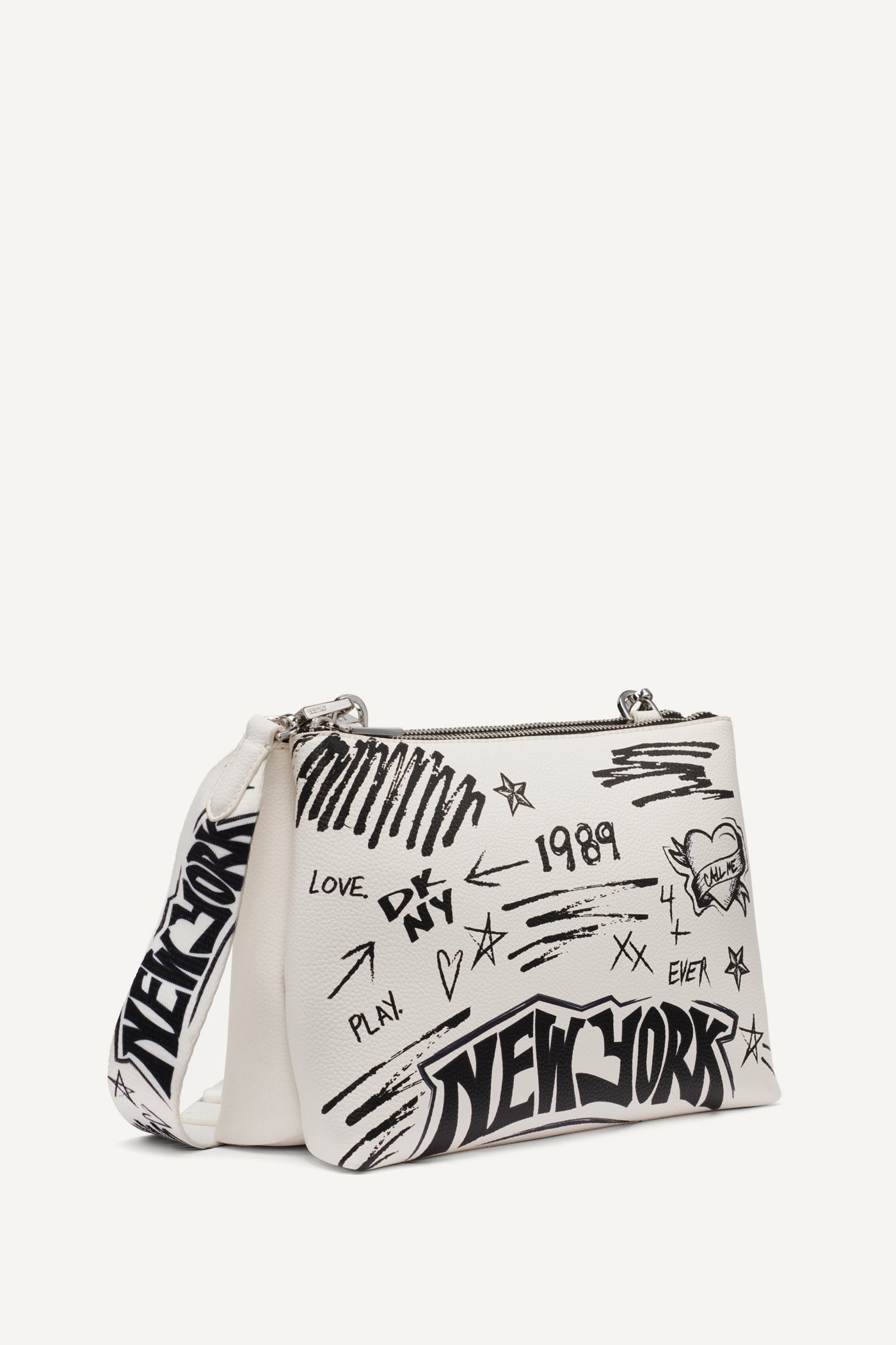 TINSLEY GRAFFITI LOGO CROSSBODY VIEW 3 | DKNY Promo