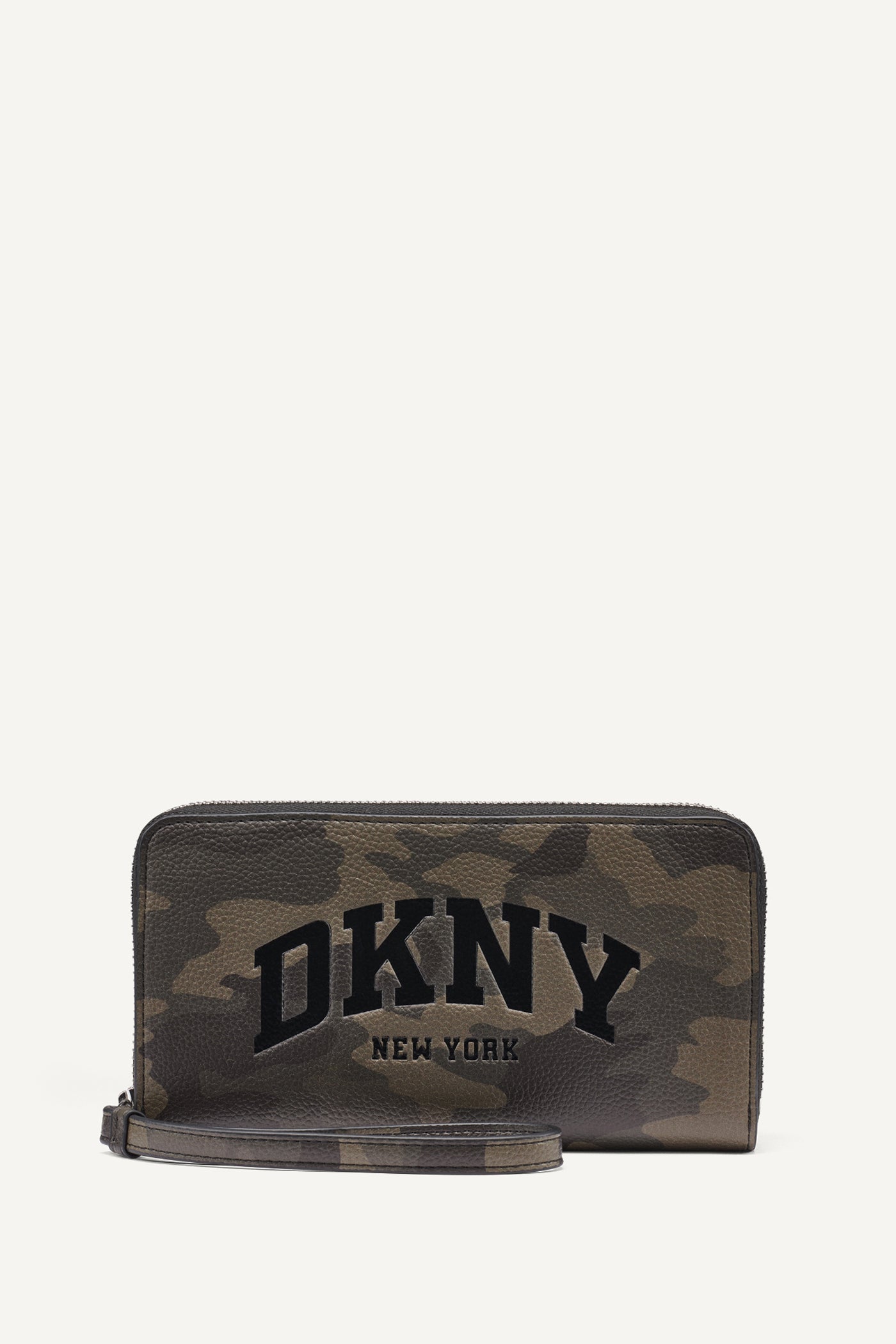 Camouflage HADLEE LARGE ZIP AROUND WALLET WITH WRISTLET, FRONT VIEW | $80 AND UNDER BAGS