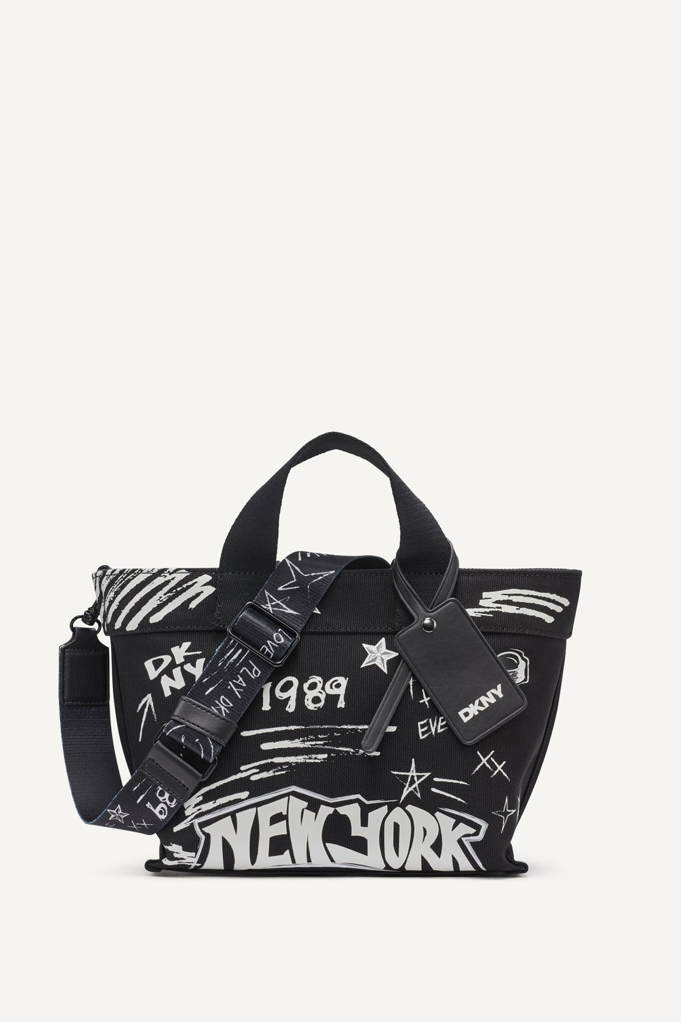 Black BRADY GRAFFITI LOGO CROSSBODY, FRONT VIEW | New Bags