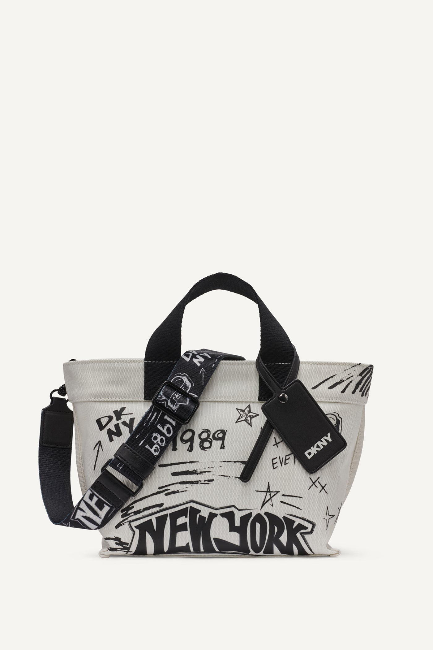White BRADY GRAFFITI LOGO CROSSBODY, FRONT VIEW | New Bags