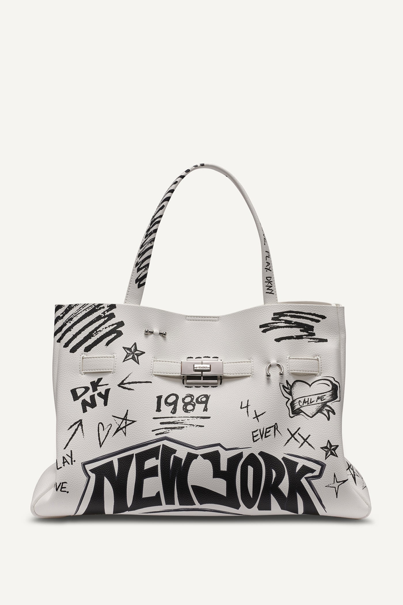 White BRYAR GRAFFITI SATCHEL, VIEW 1 | Bags
