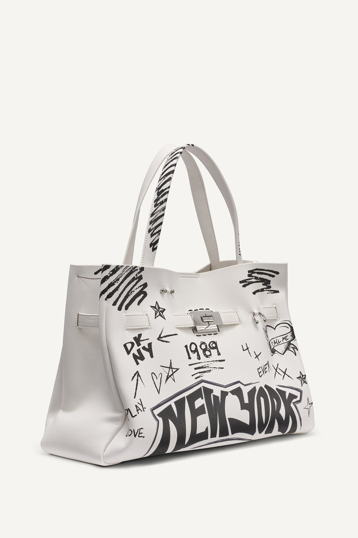 White BRYAR GRAFFITI SATCHEL, VIEW 2 | Bags